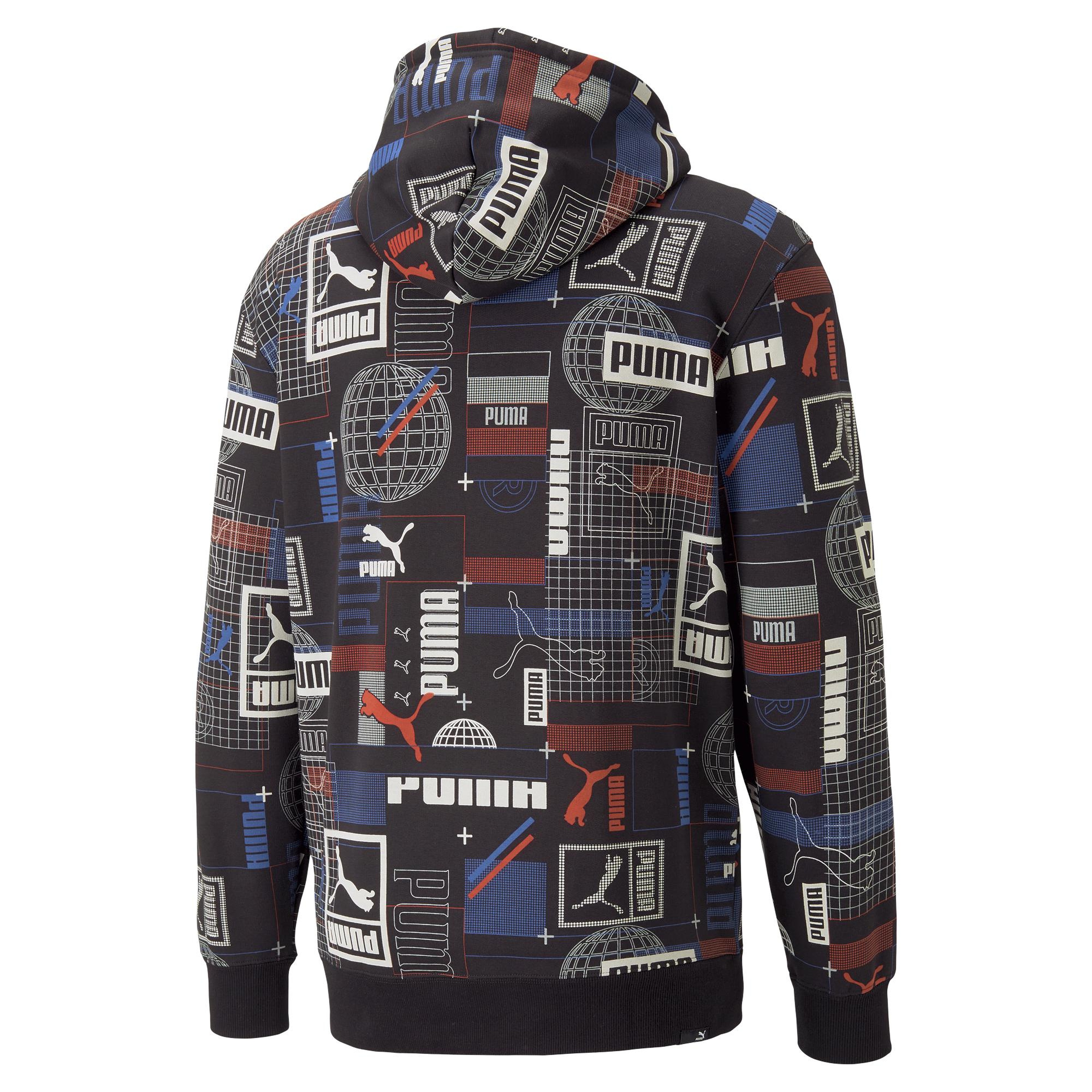 Puma Classics GEN. AOP Erkek Siyah Hoodie
