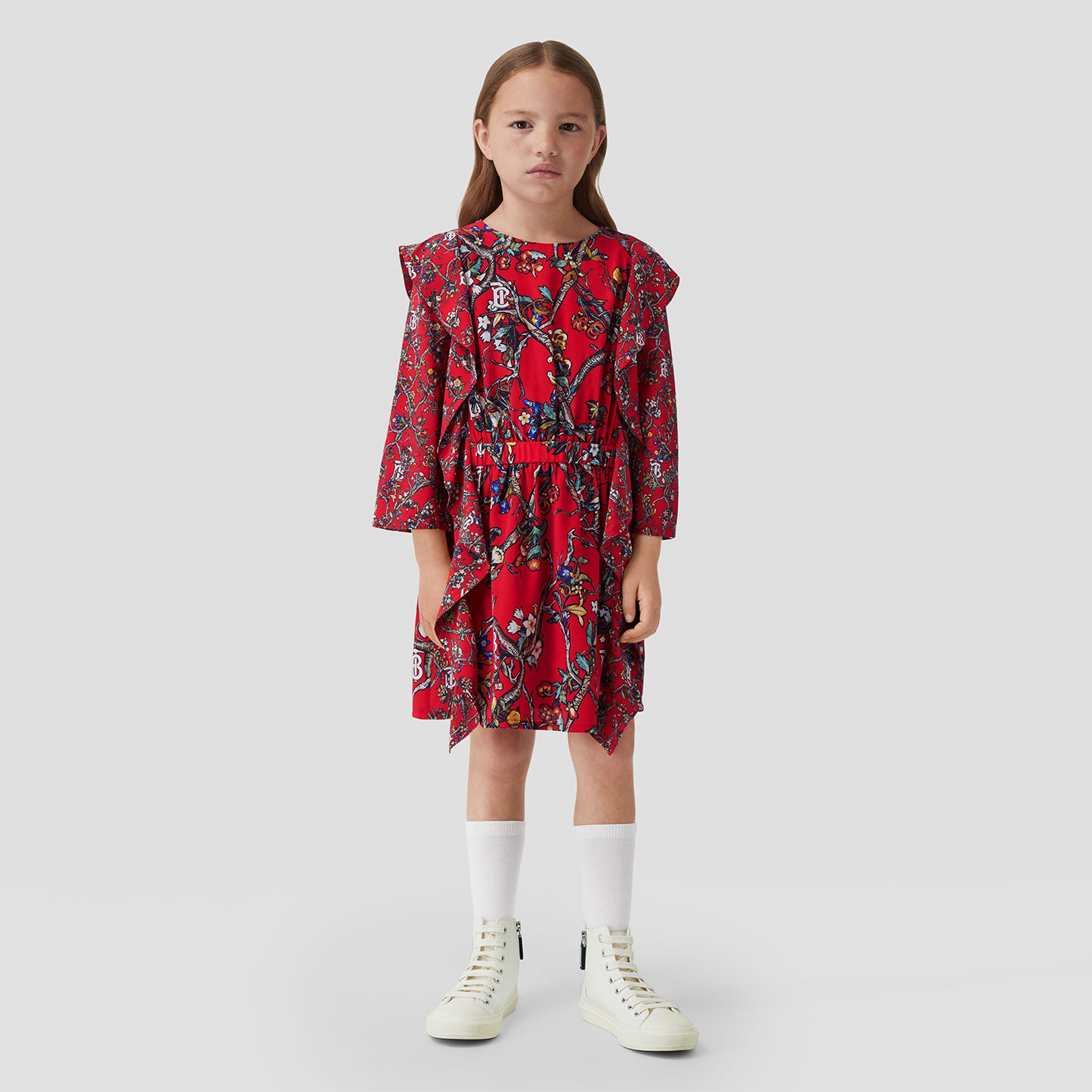 Burberry Çocuk Kırmızı Elbise