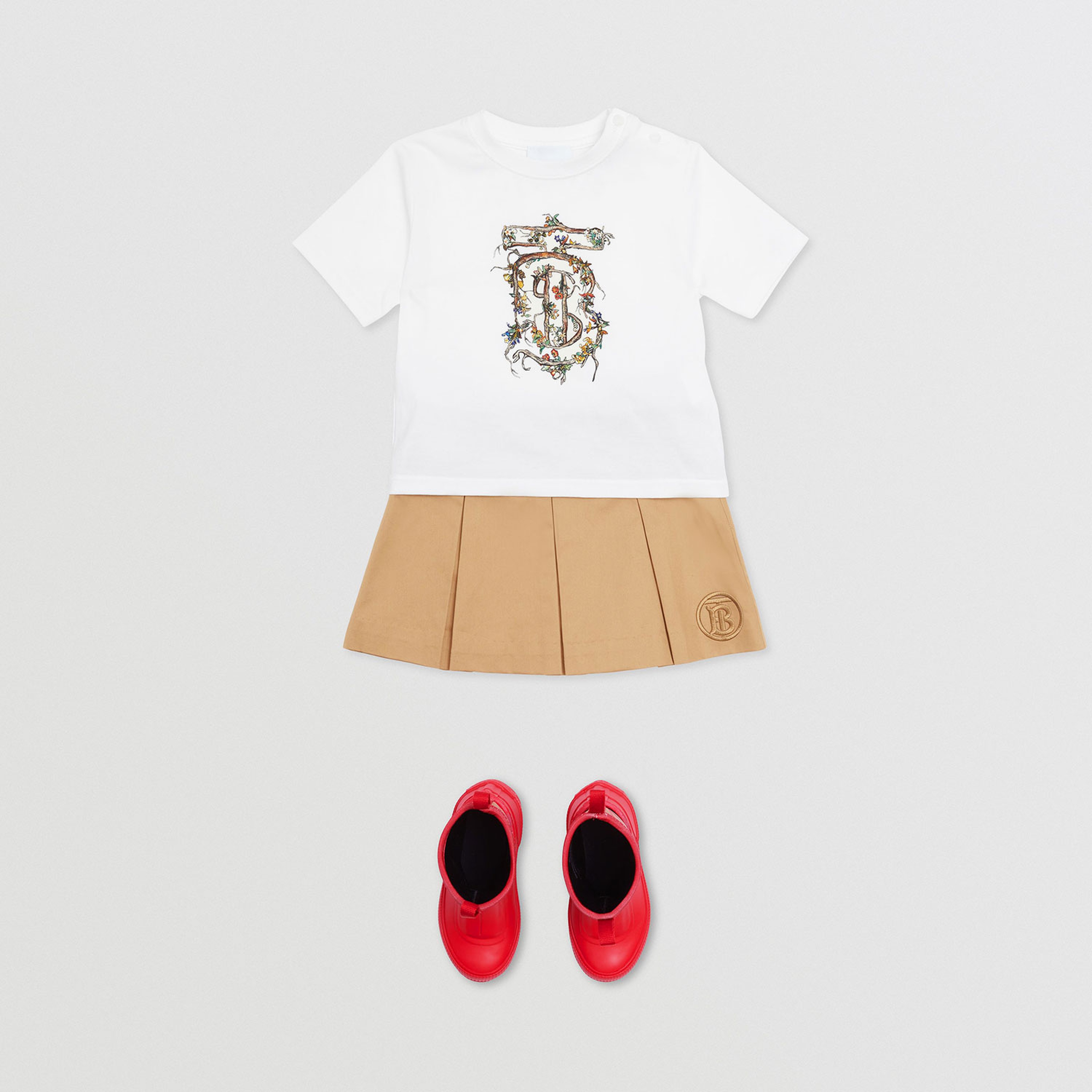 Burberry Çocuk Beyaz T-Shirt