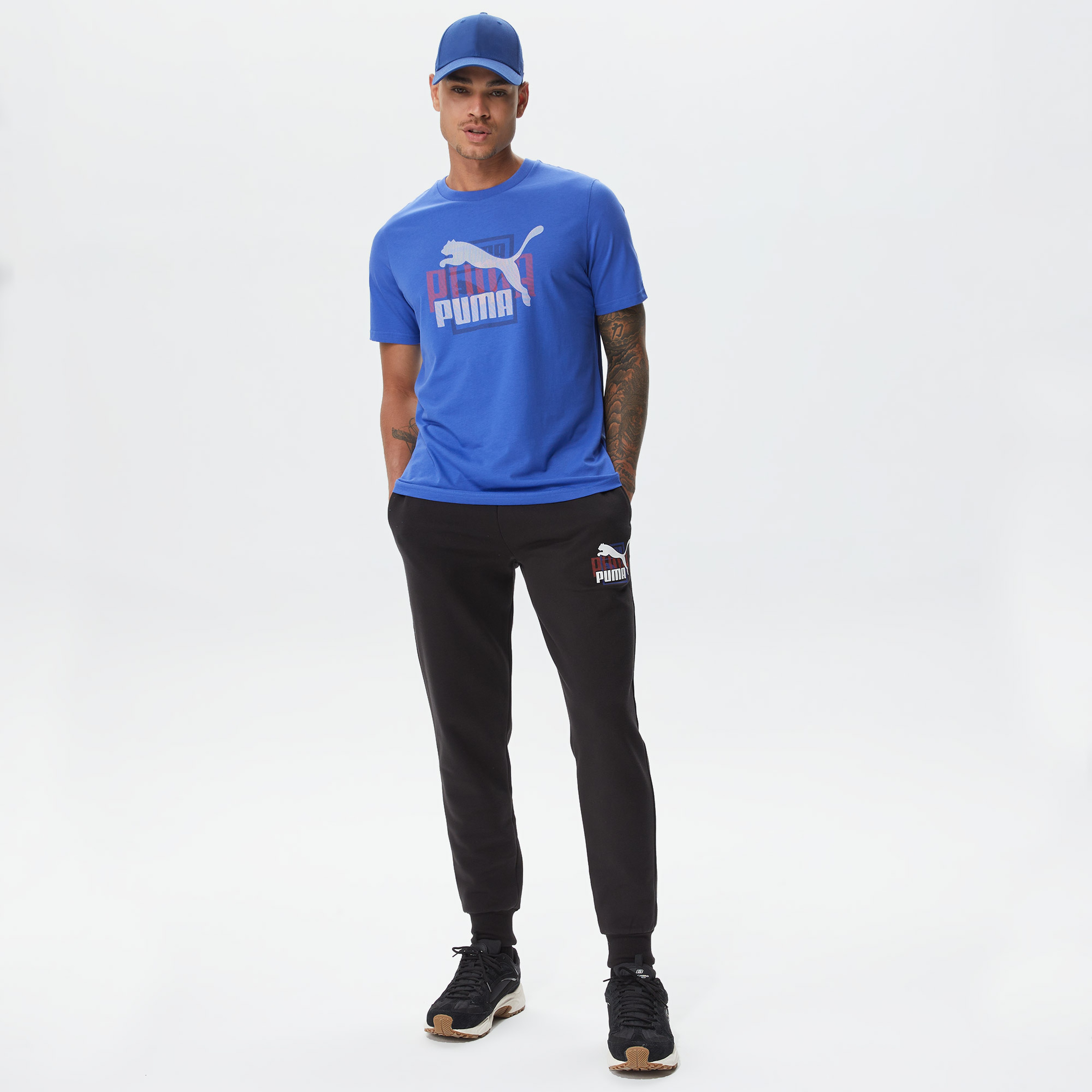 Puma Classics GEN. Erkek Mavi T-Shirt