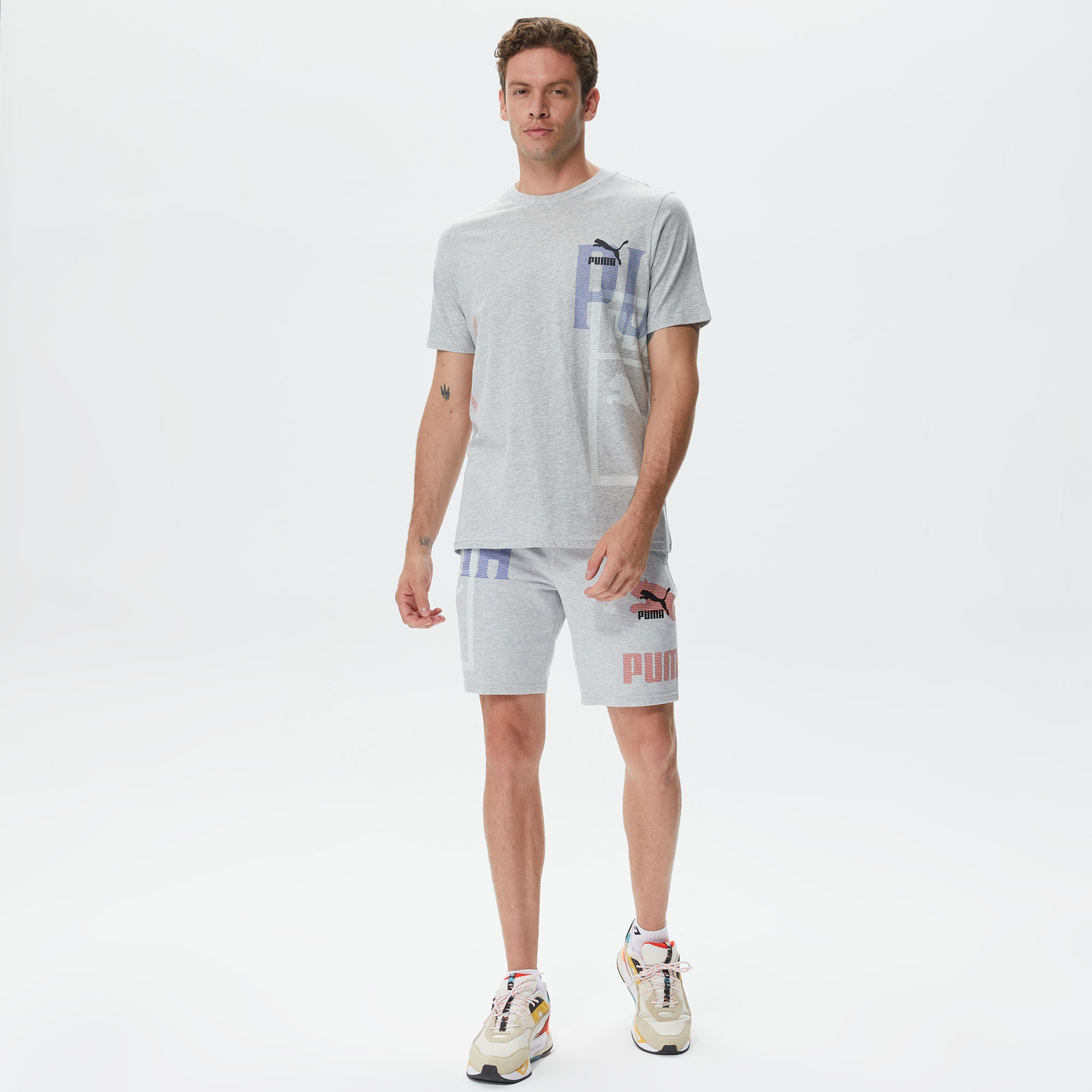 Puma Classics GEN. Shorts 8" Erkek Gri Şort
