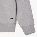 Erkek Classic Fit Bisiklet Yaka Baskılı Gri Sweatshirt