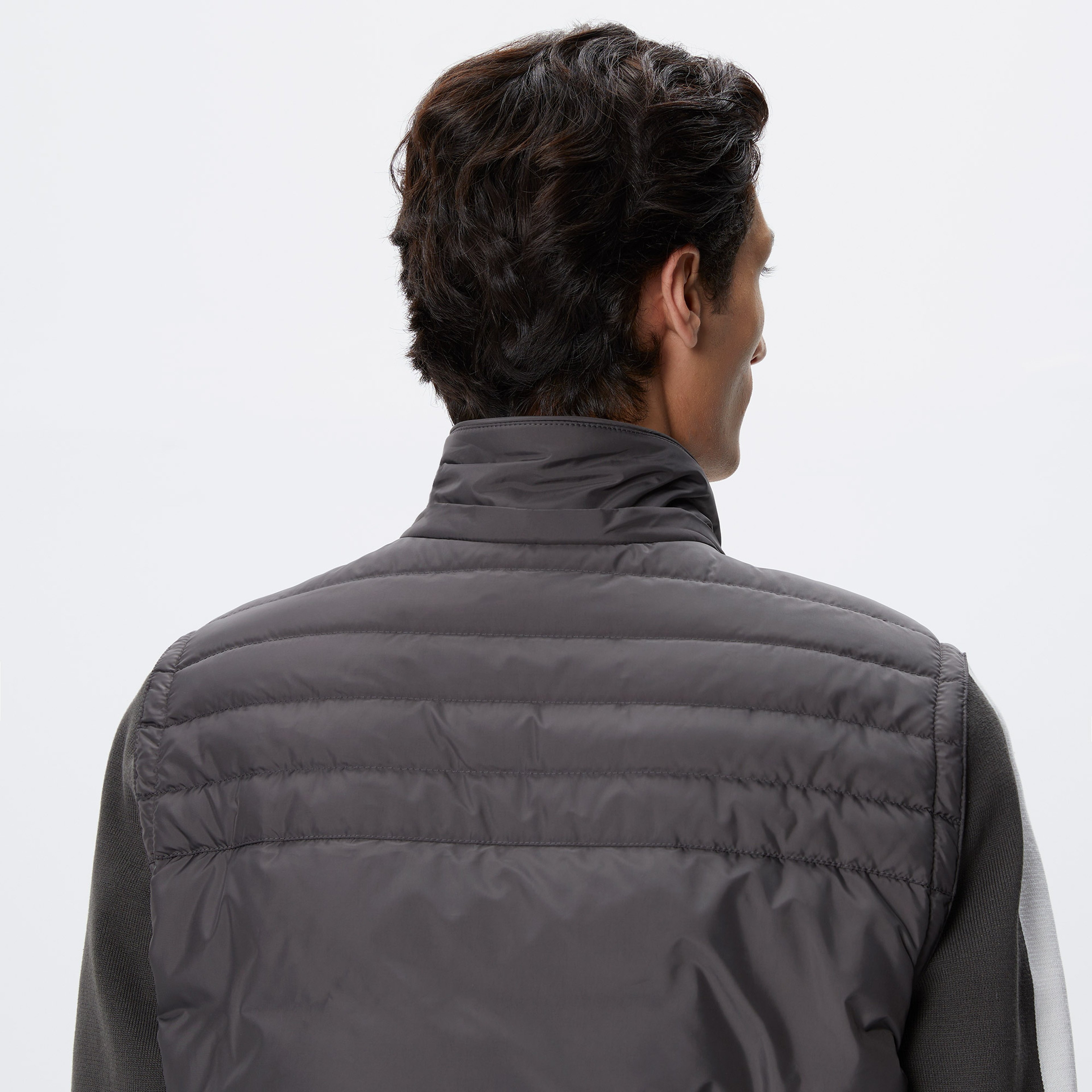 Erkek Kapüşonlu Gri Mont