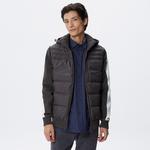 Erkek Kapüşonlu Gri Mont