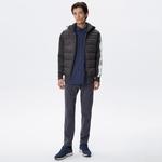 Erkek Kapüşonlu Gri Mont