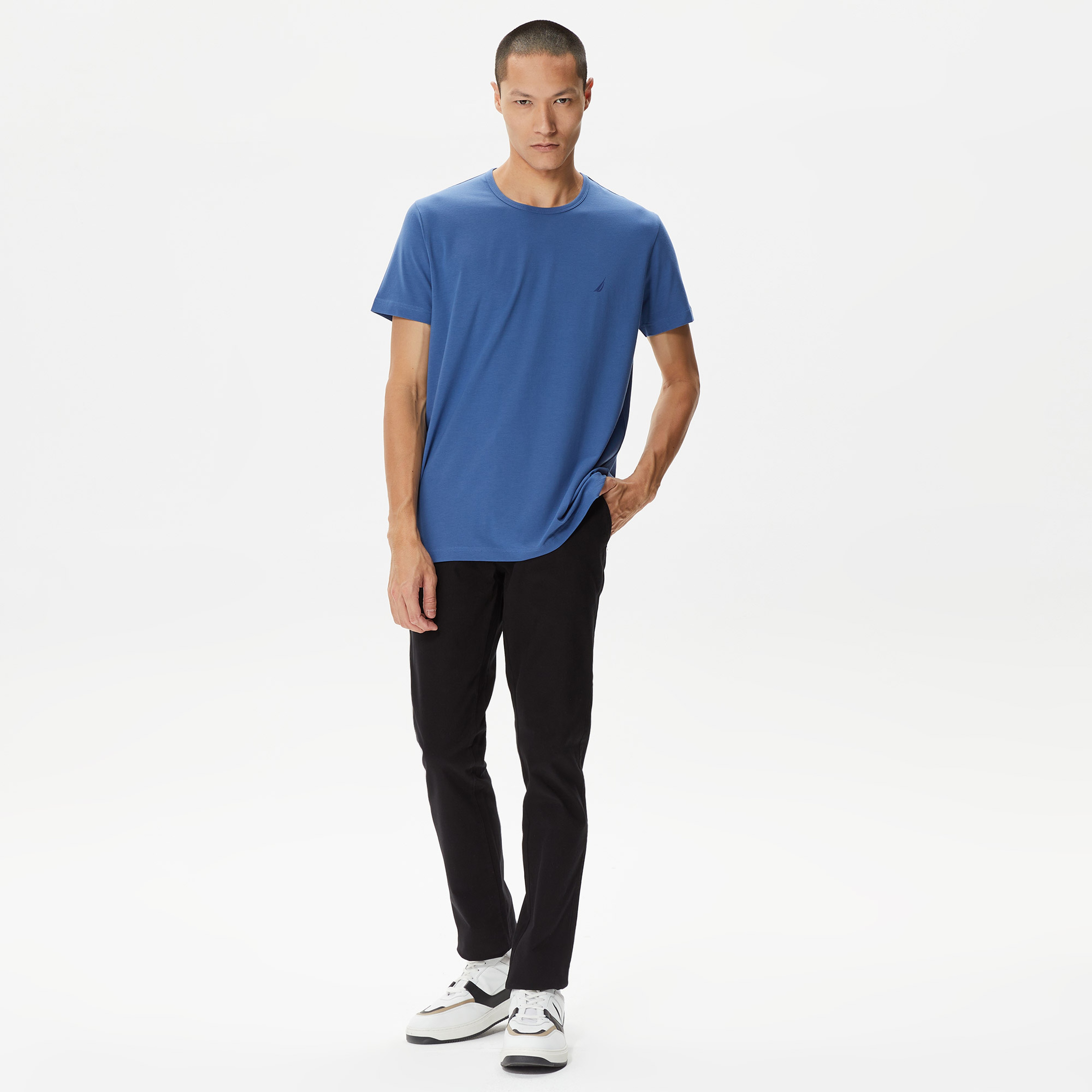 Nautica Erkek Mavi Standart Fit T-Shirt