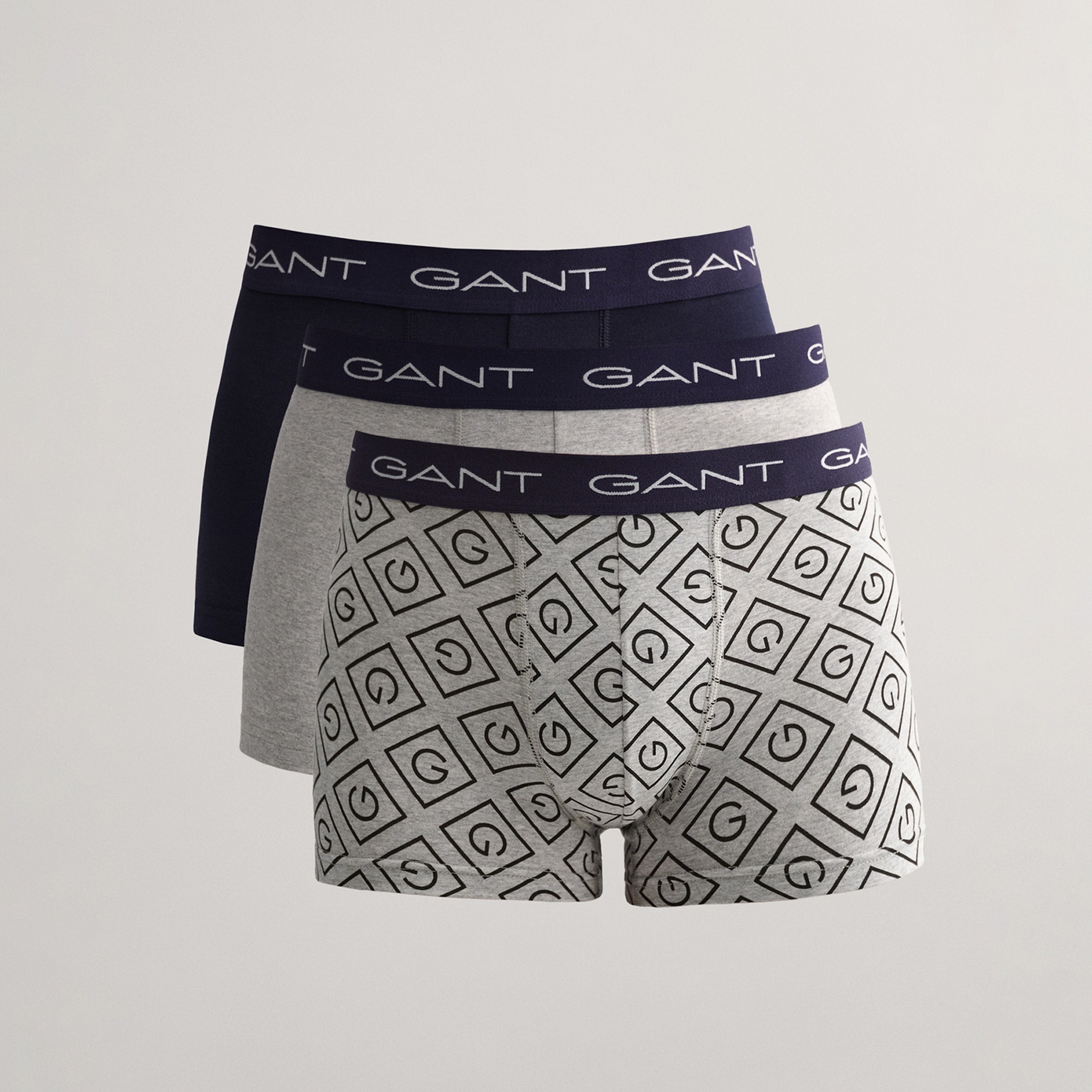 GANT Erkek Renkli Logolu Trunk Fit 3'lü Boxer