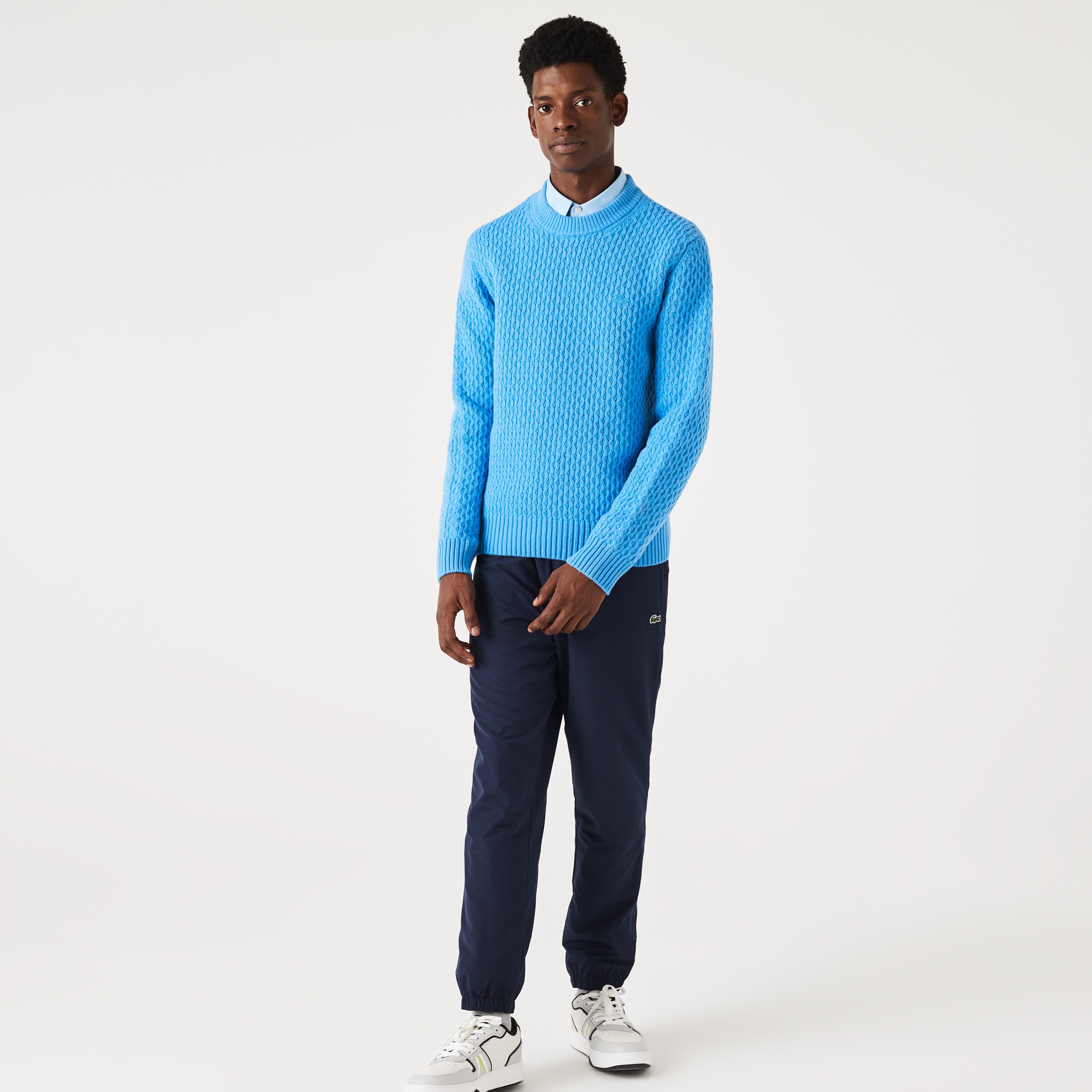 Lacoste Erkek Bisiklet Yaka Mavi Yün Kazak8 - XLAH0221| Occasion