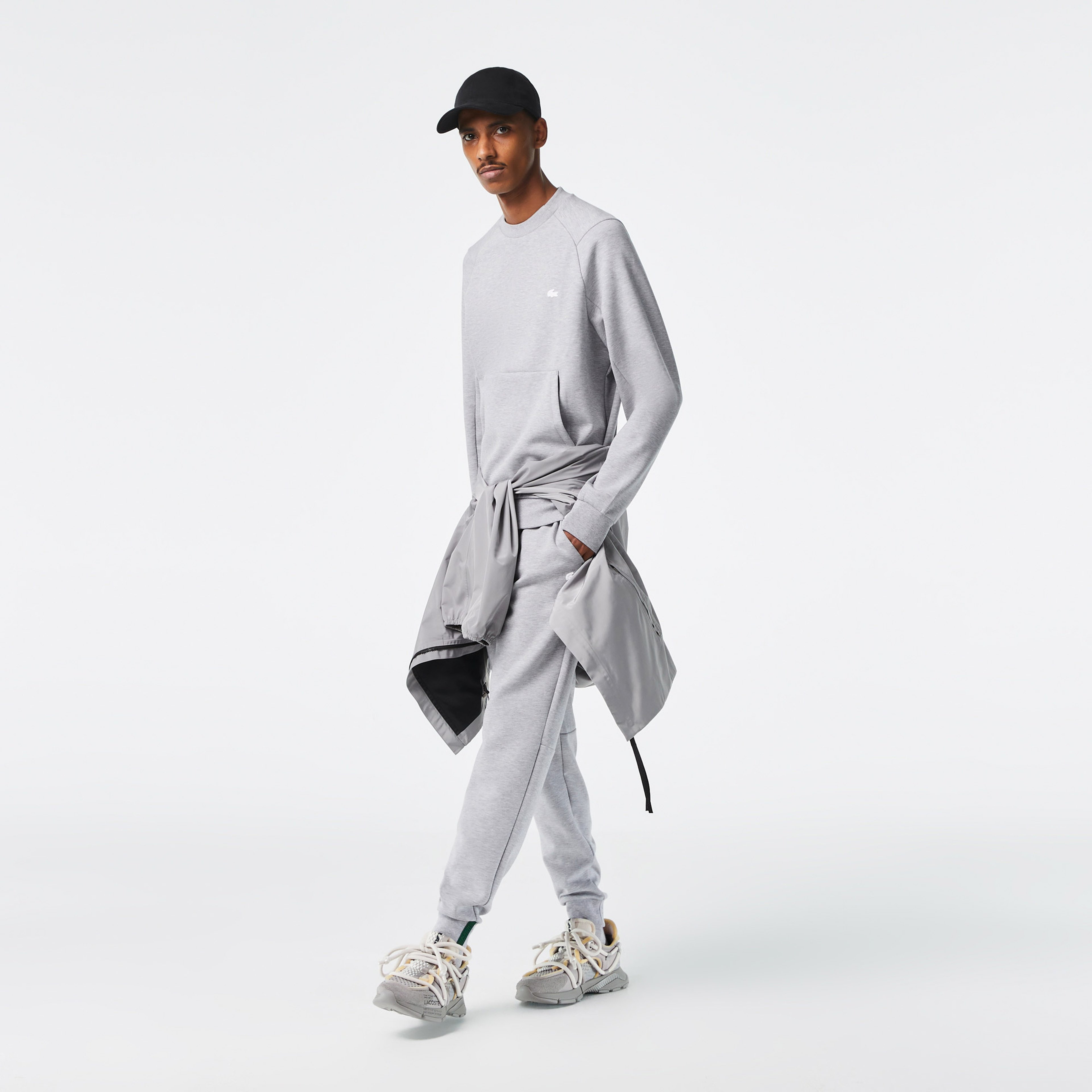 Erkek Classic Fit Bisiklet Yaka Gri Sweatshirt