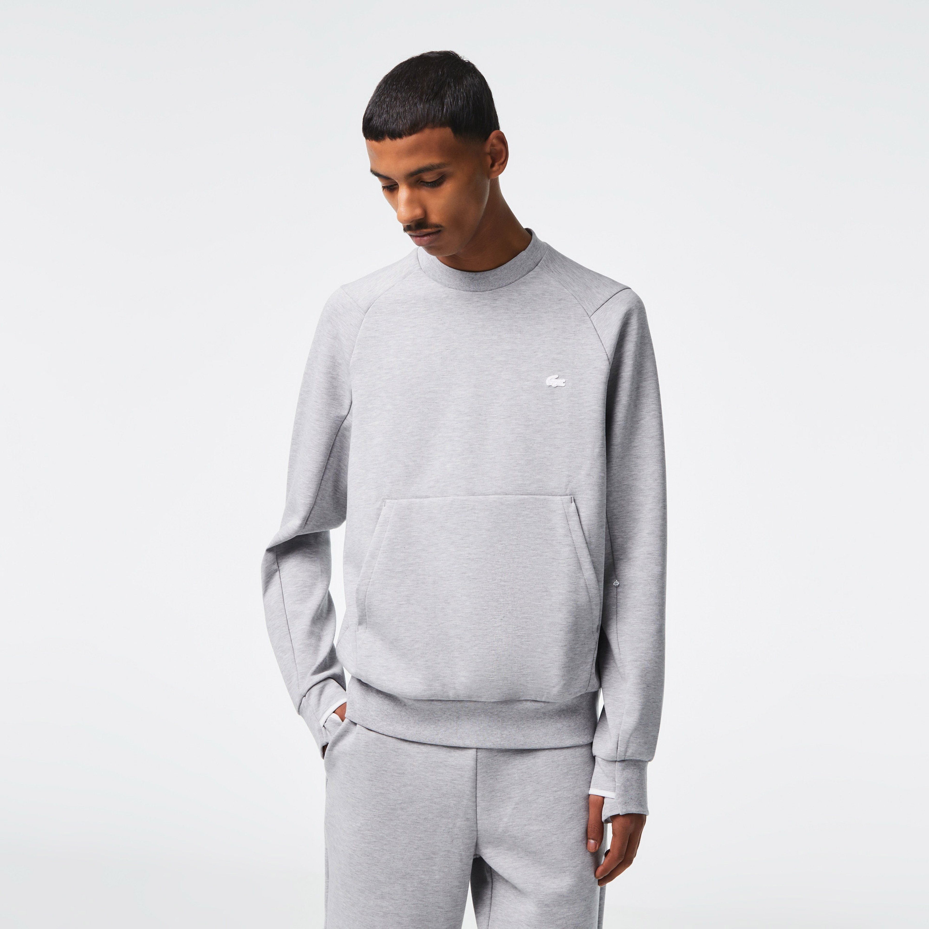 Erkek Classic Fit Bisiklet Yaka Gri Sweatshirt