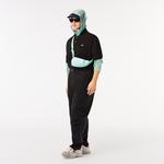 Active Erkek Kapüşonlu Renk Bloklu Yeşil Mont