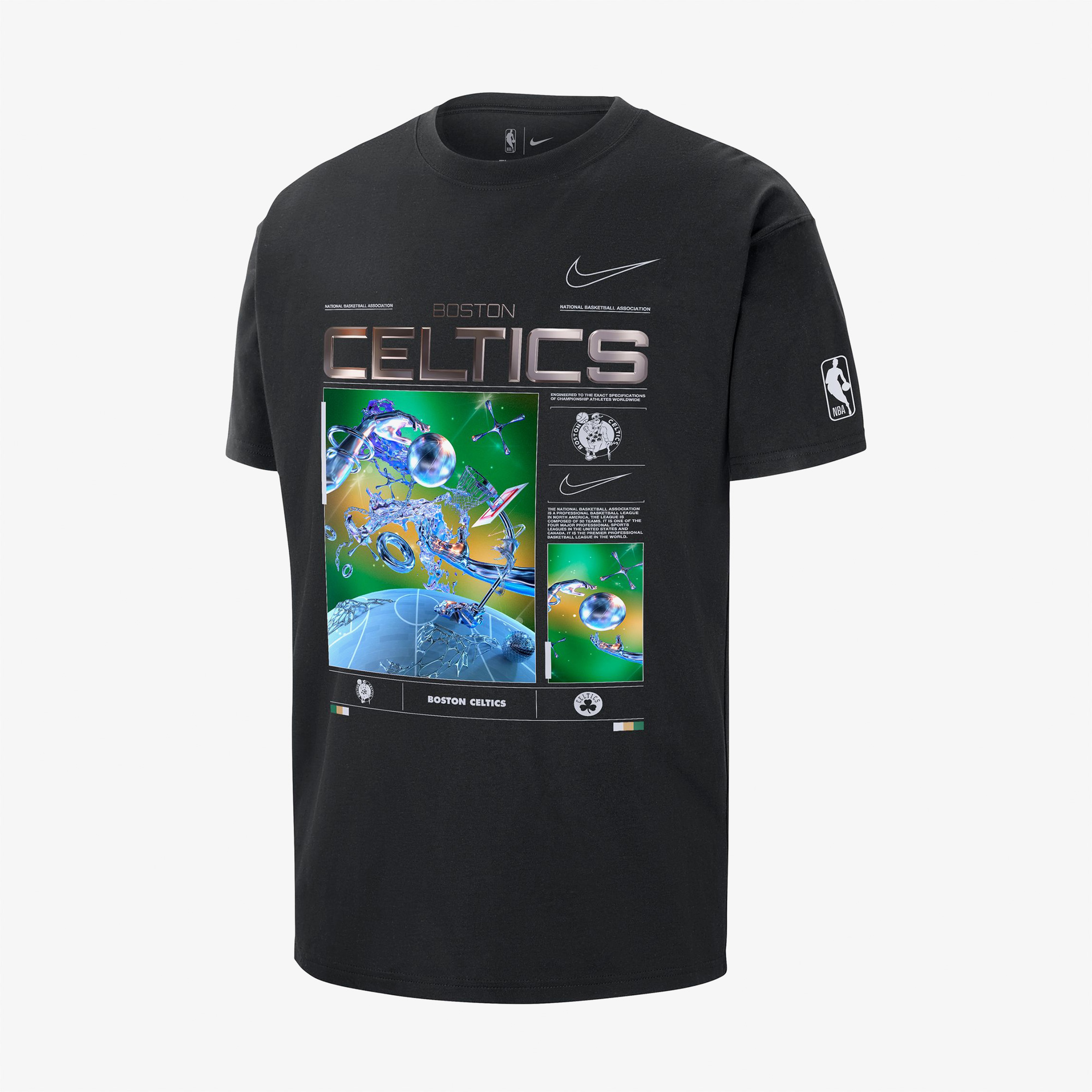 Nike Boston Celtics NBA Erkek Siyah T-Shirt