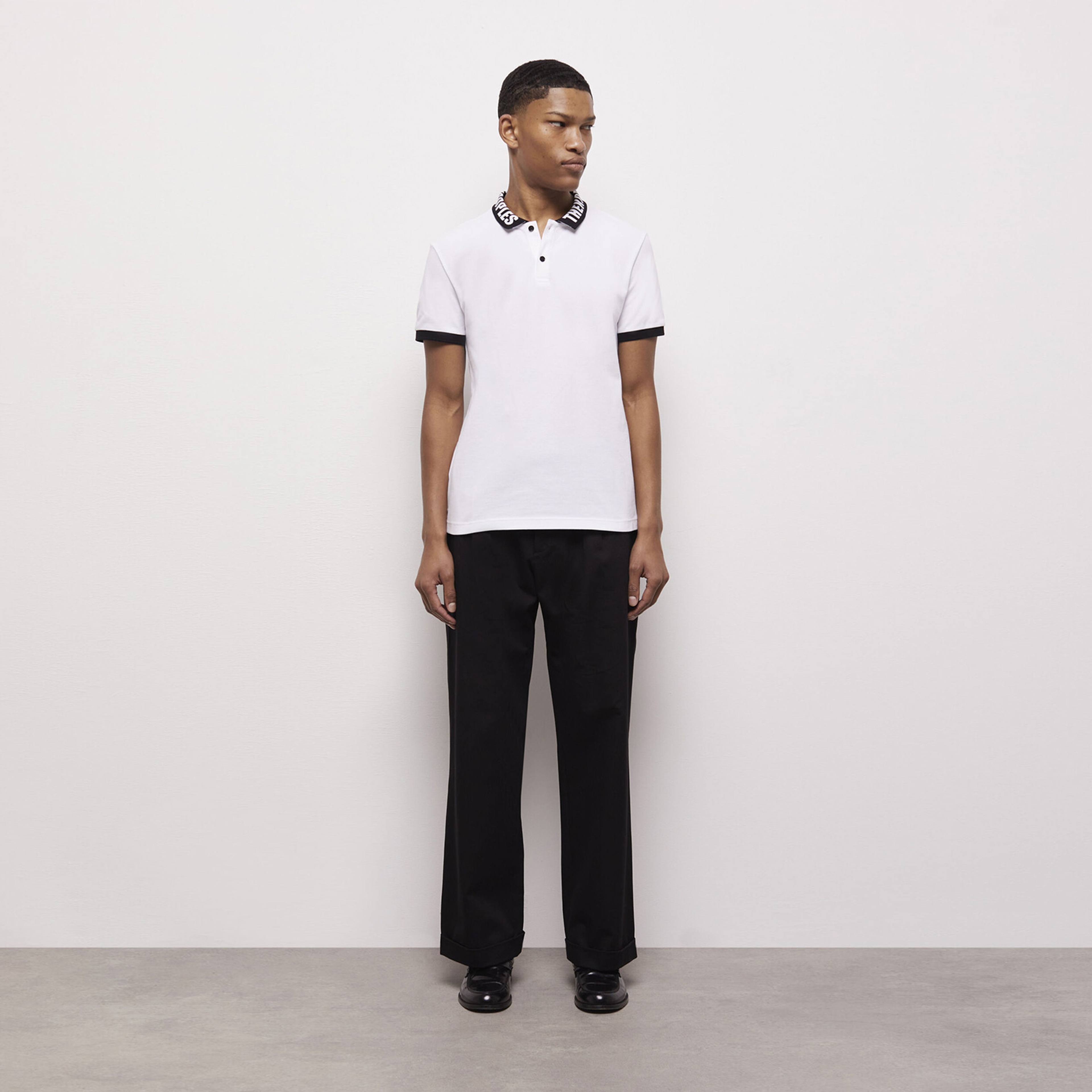 The Kooples Erkek Baskılı Beyaz Polo