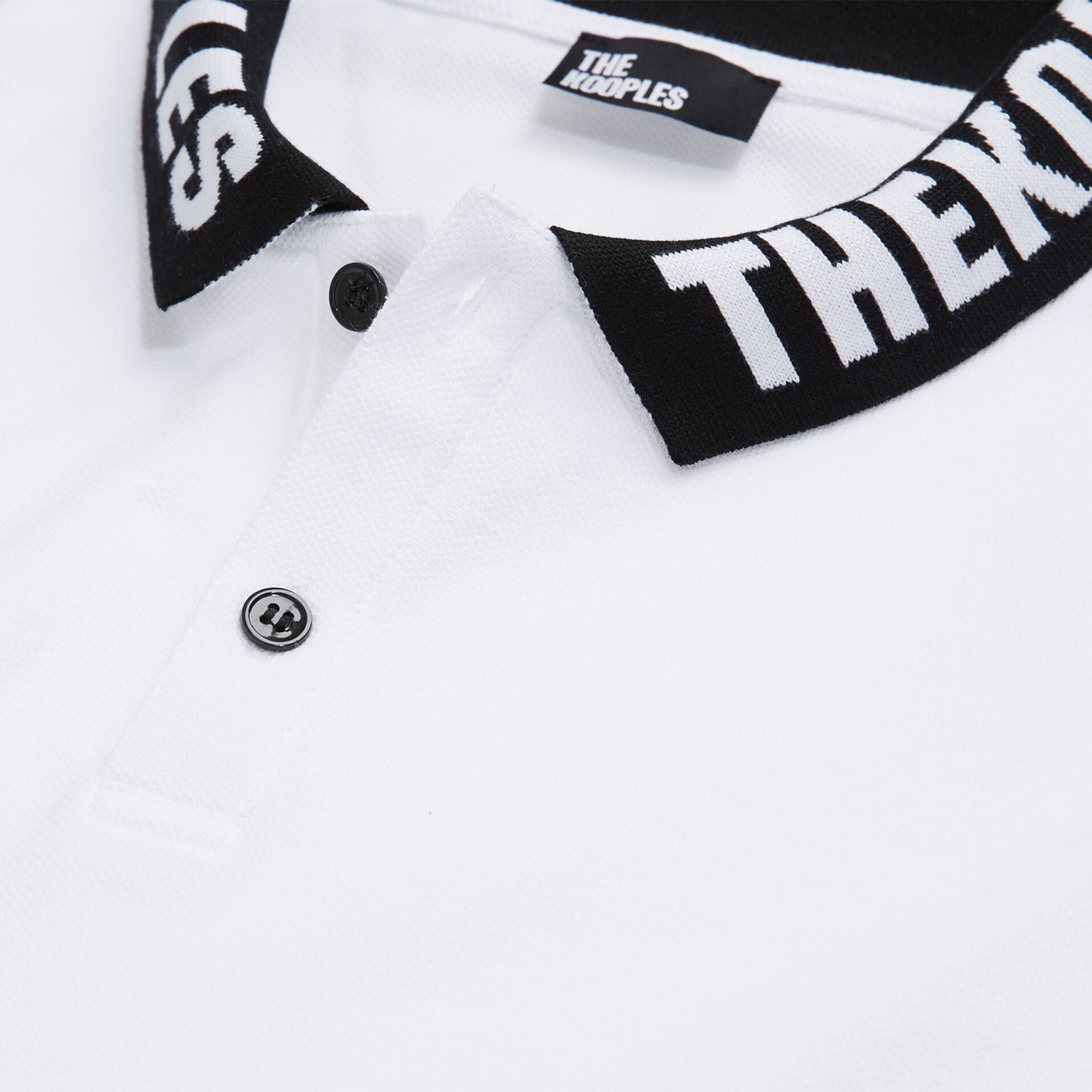 The Kooples Erkek Baskılı Beyaz Polo