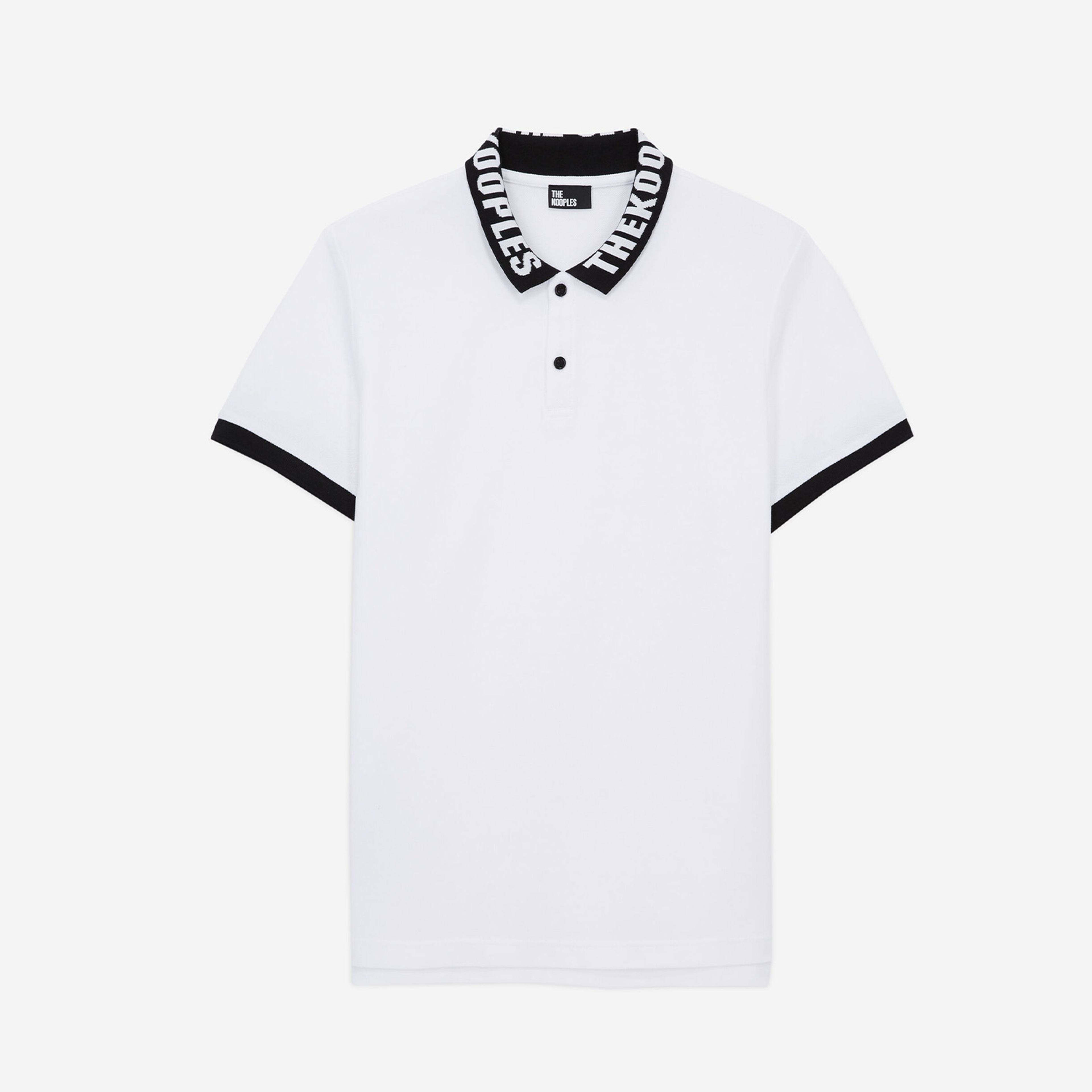 The Kooples Erkek Baskılı Beyaz Polo
