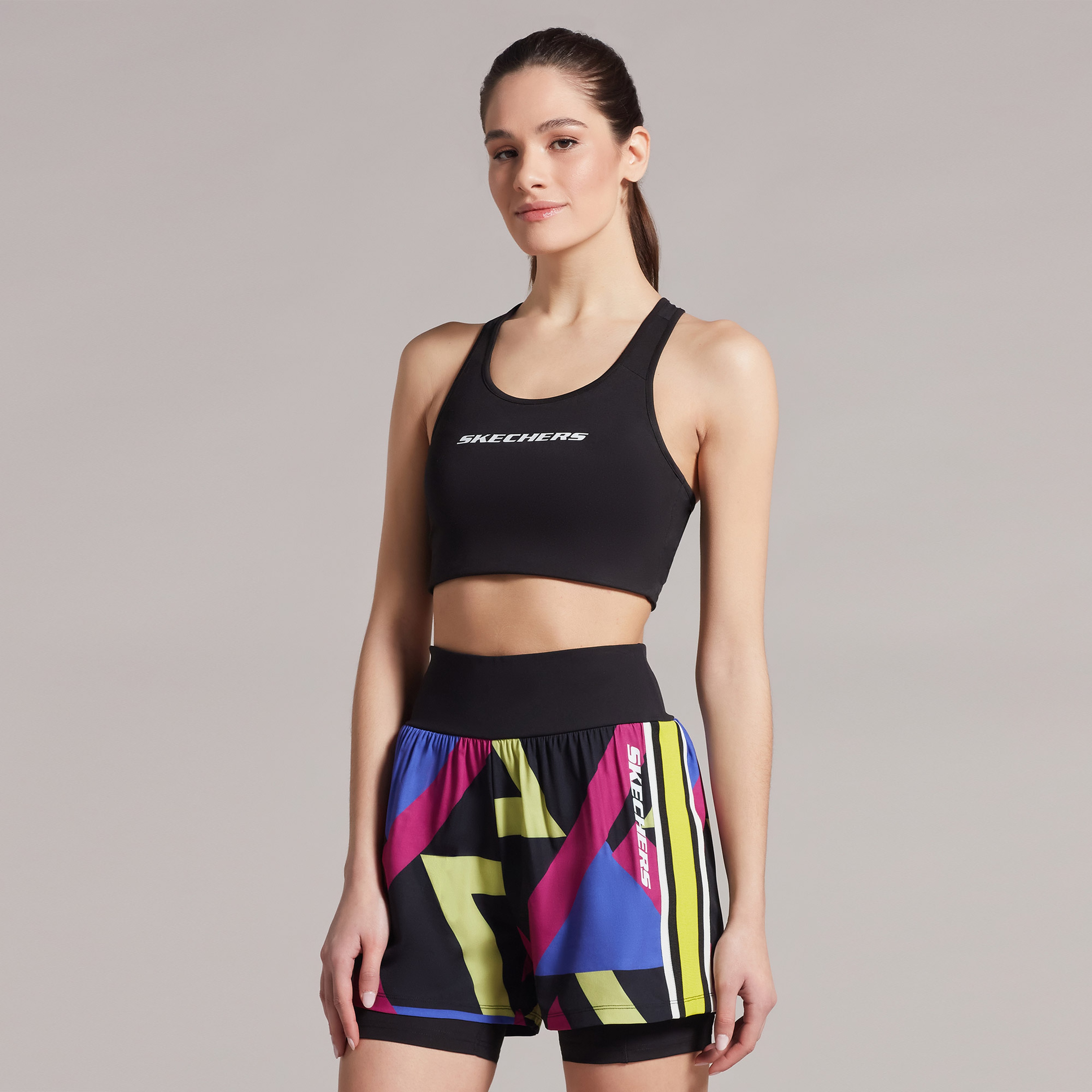 Skechers Table Project Mid Support Kadın Siyah Spor Sütyeni