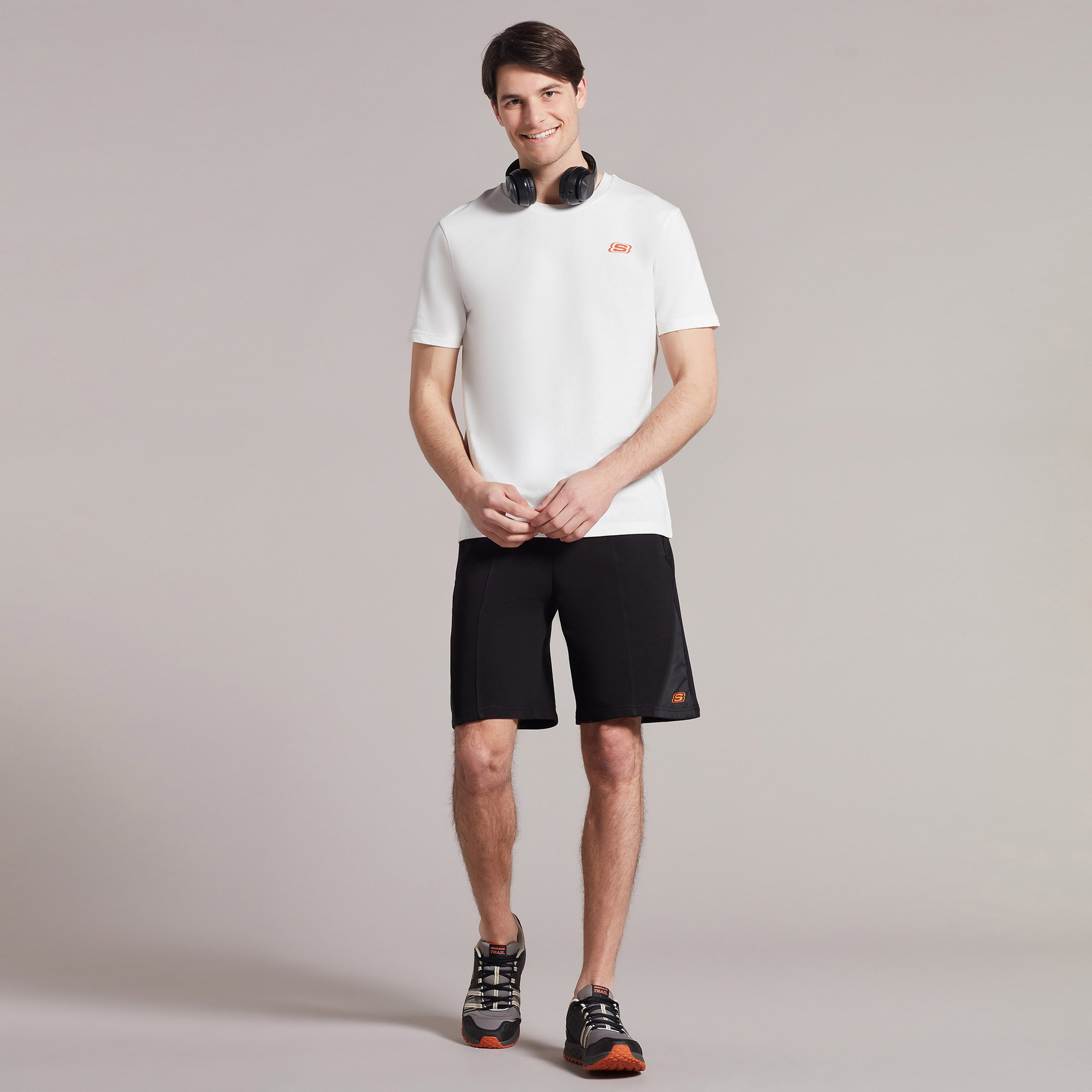 Skechers Fleece Color Block 7Inch Erkek Siyah Şort