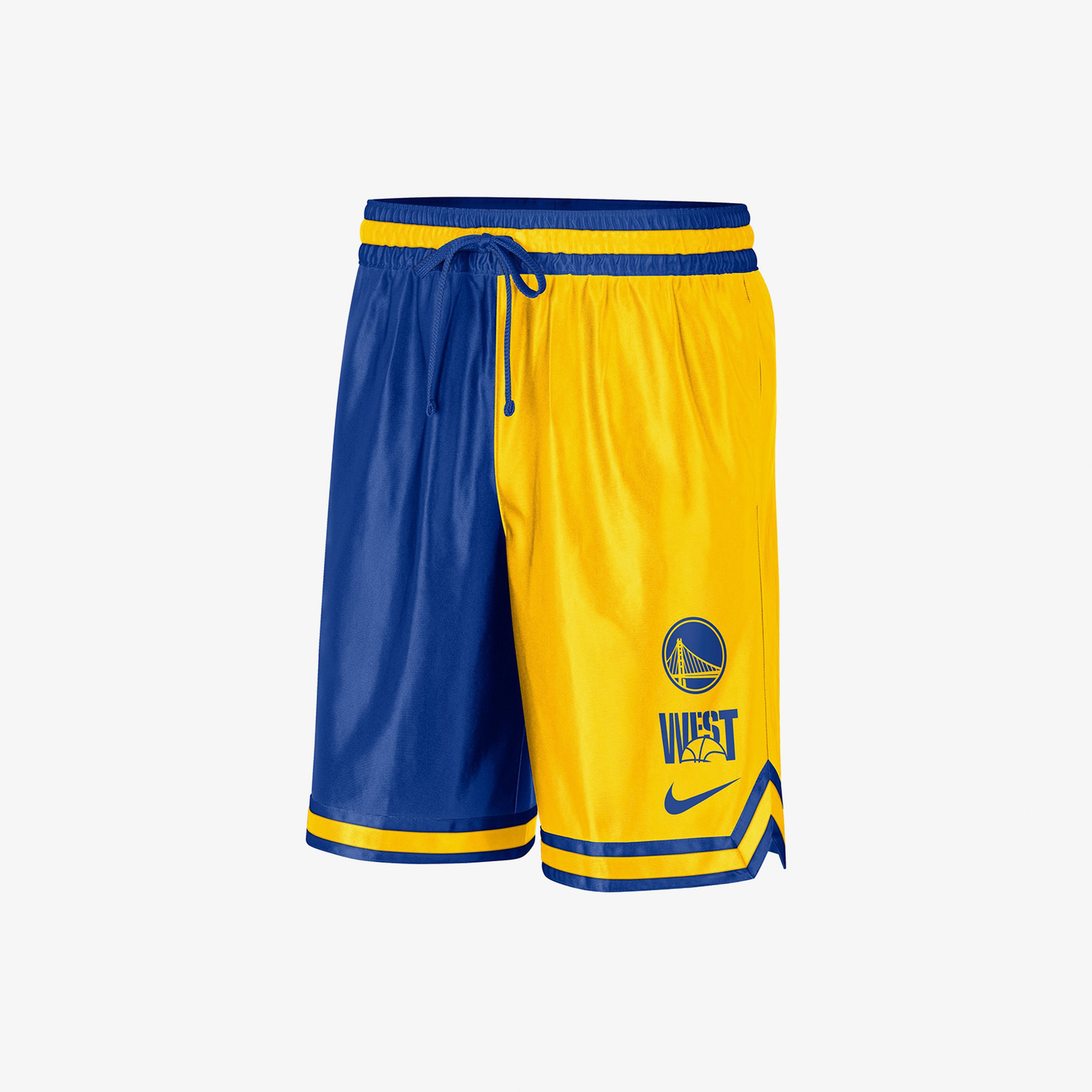 Nike Golden State Warriors Courtside Dri-FIT Erkek Sarı/Lacivert Şort