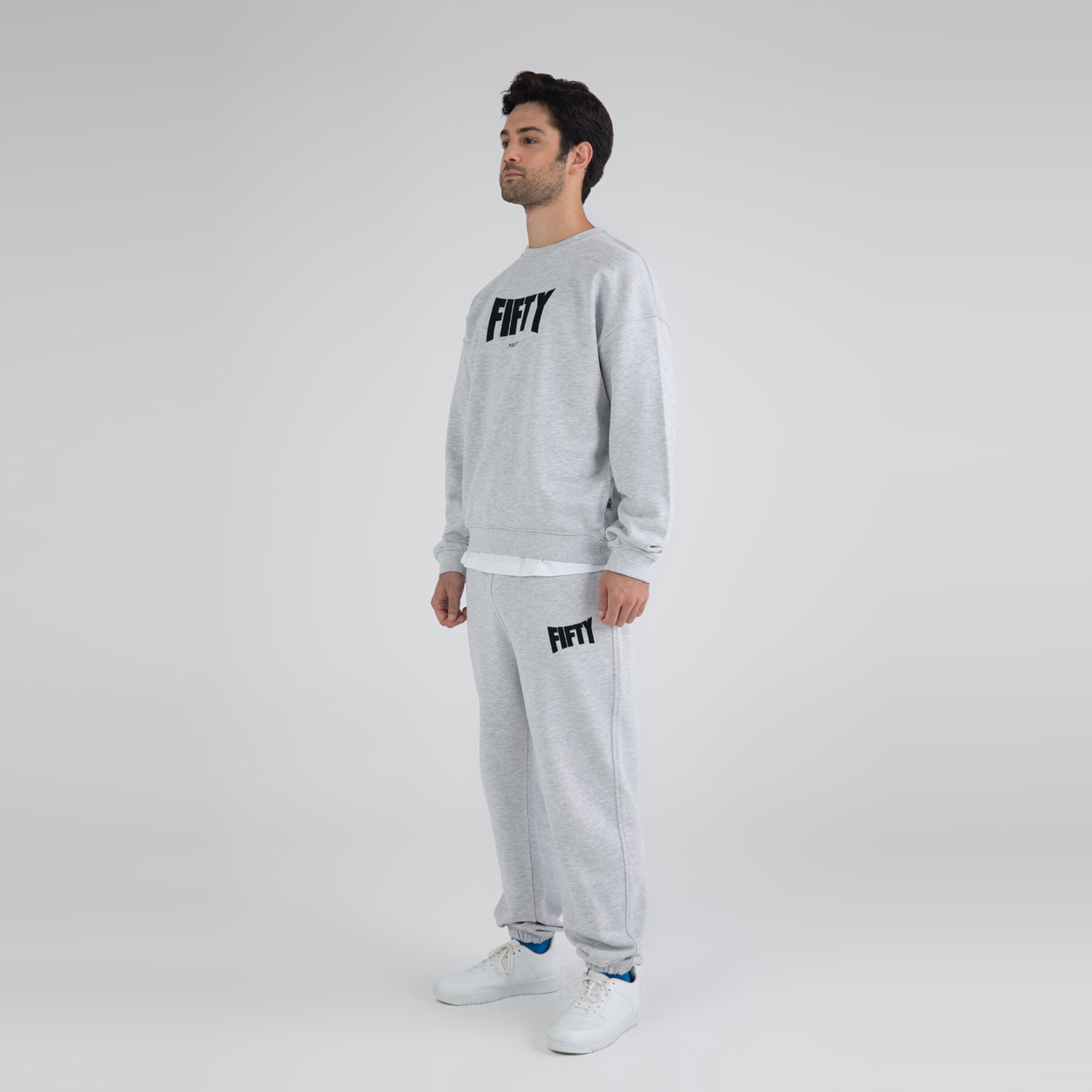 Fifty Pieces Loose Fit Erkek Gri Eşofman Altı