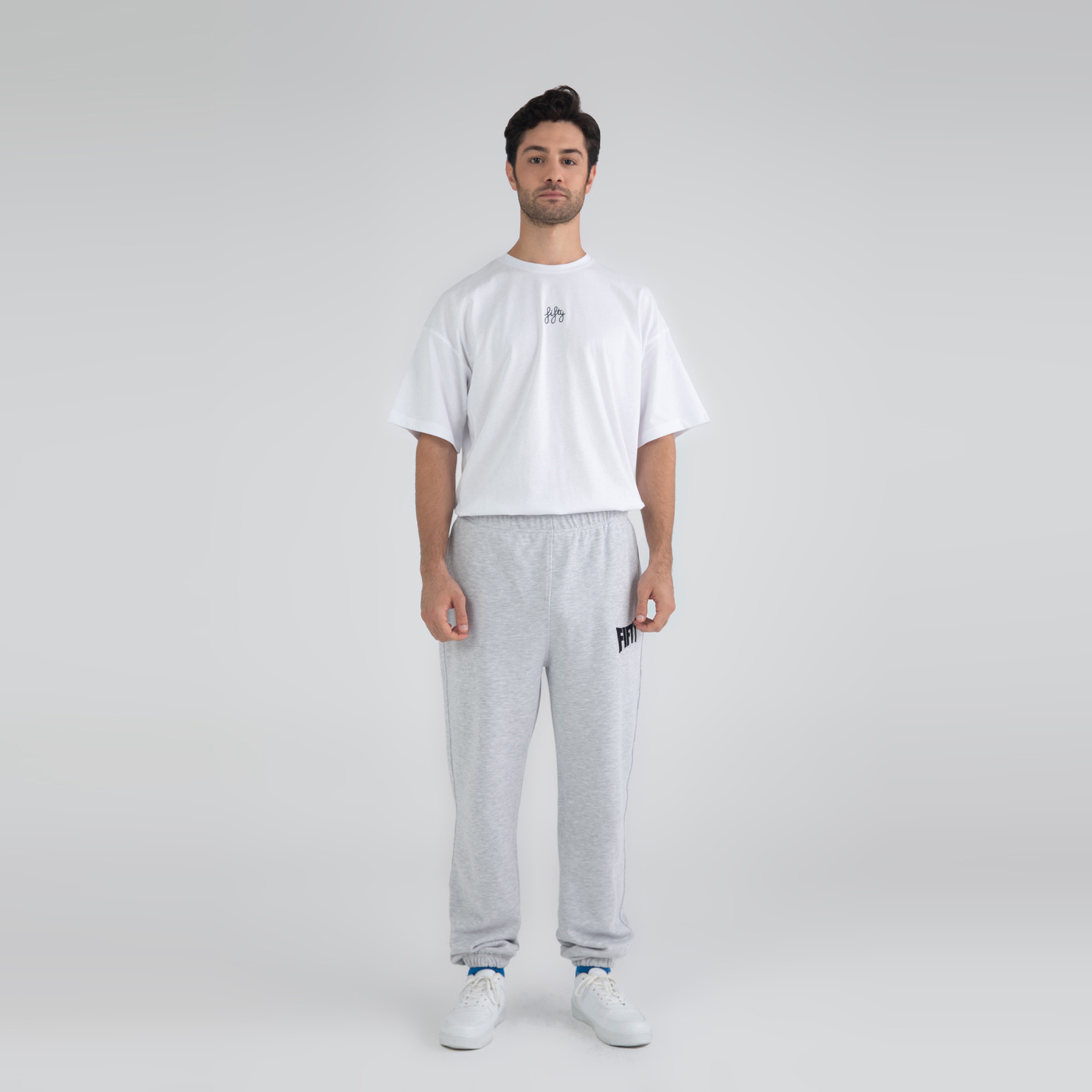 Fifty Pieces Loose Fit Erkek Gri Eşofman Altı