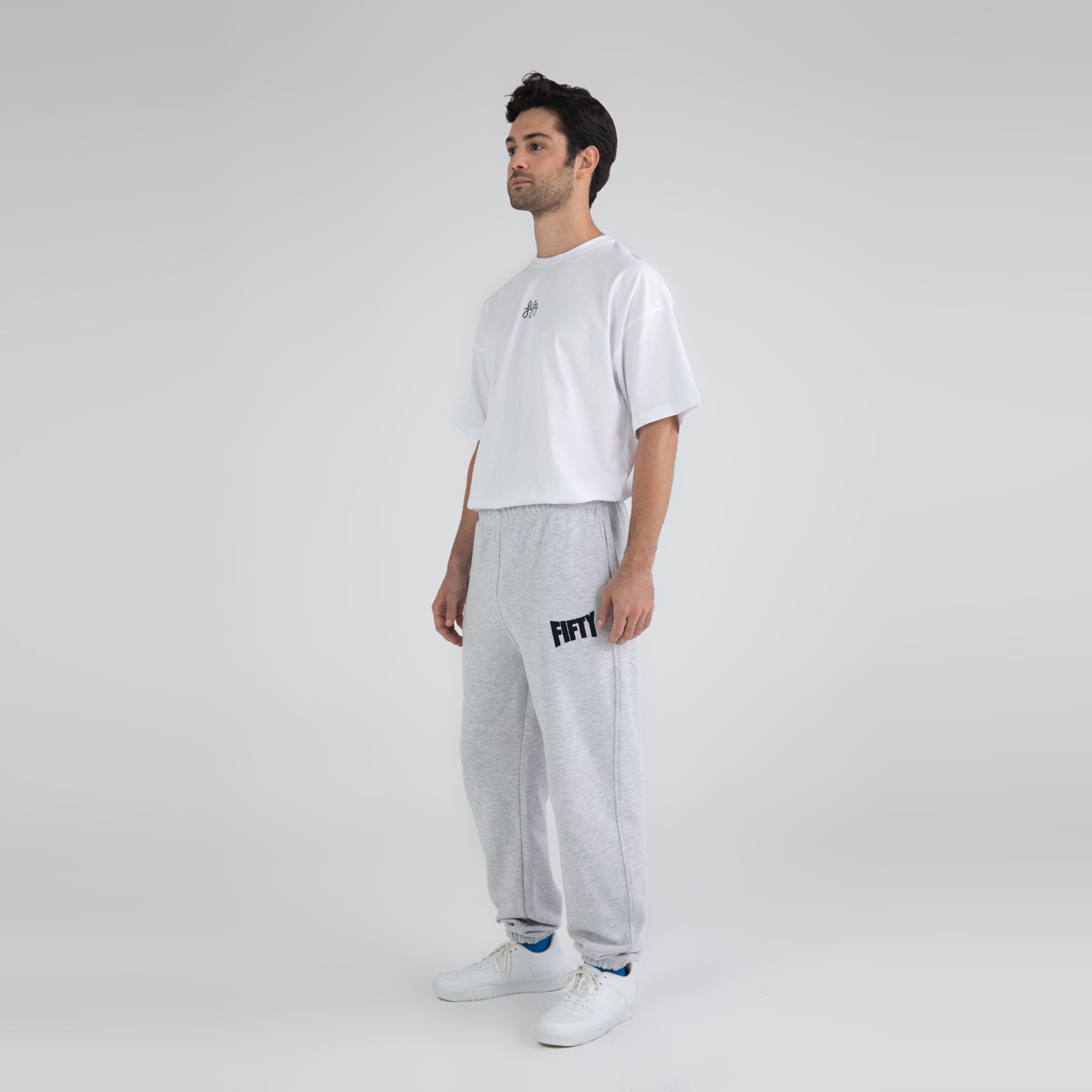 Fifty Pieces Loose Fit Erkek Gri Eşofman Altı