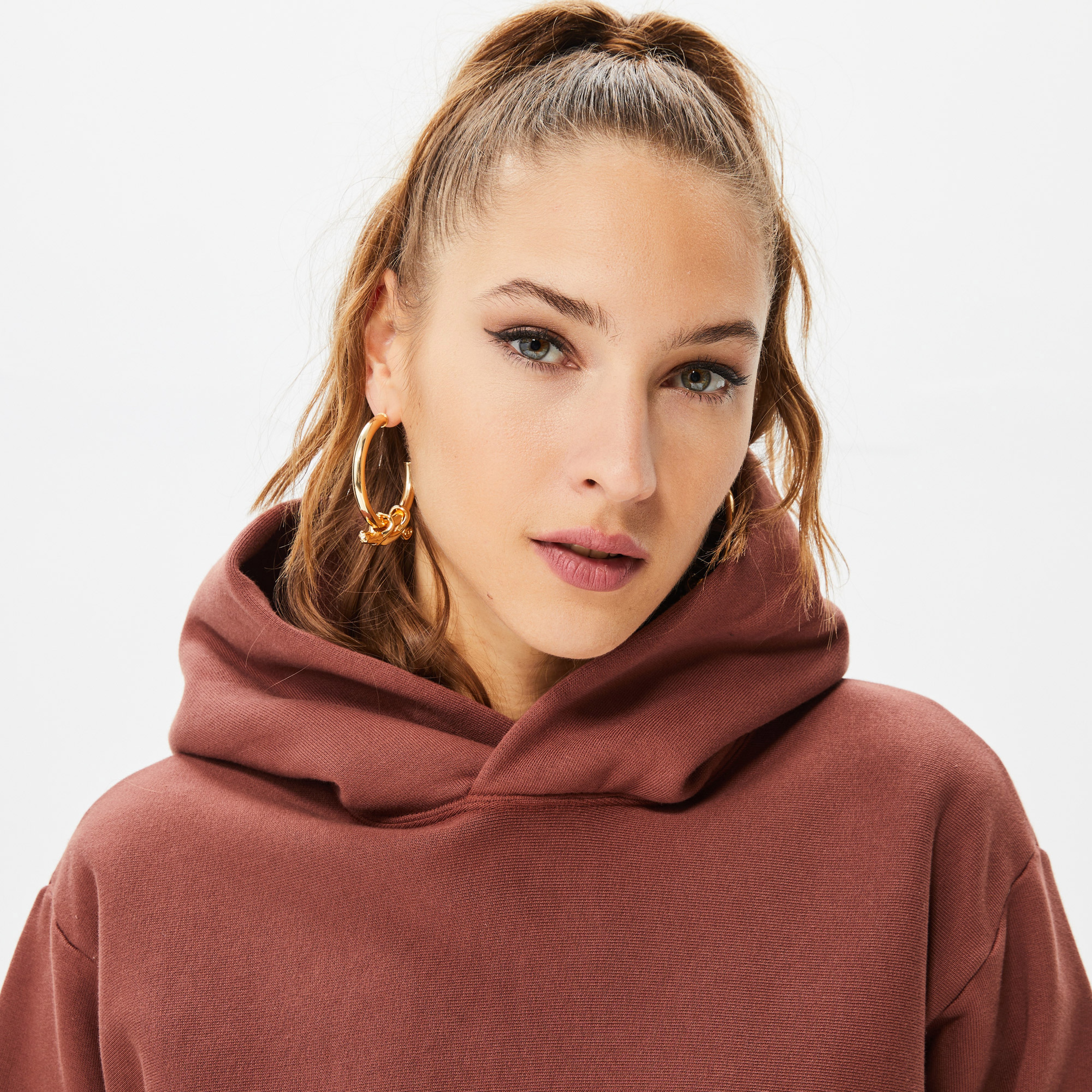 Champion Hooded Kadın Bordo Hoodie