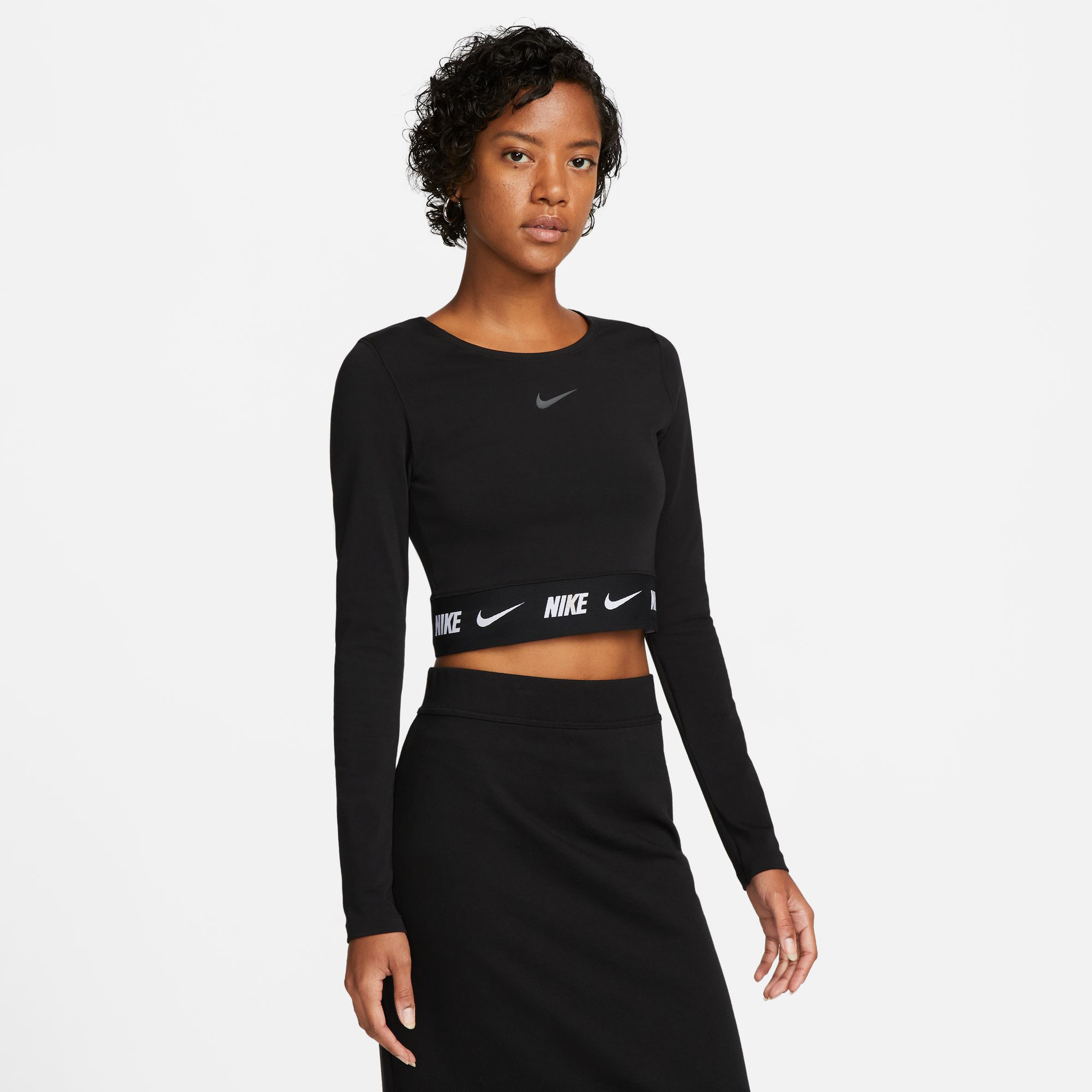 Nike Sportswear Kadın Siyah Crop T-Shirt