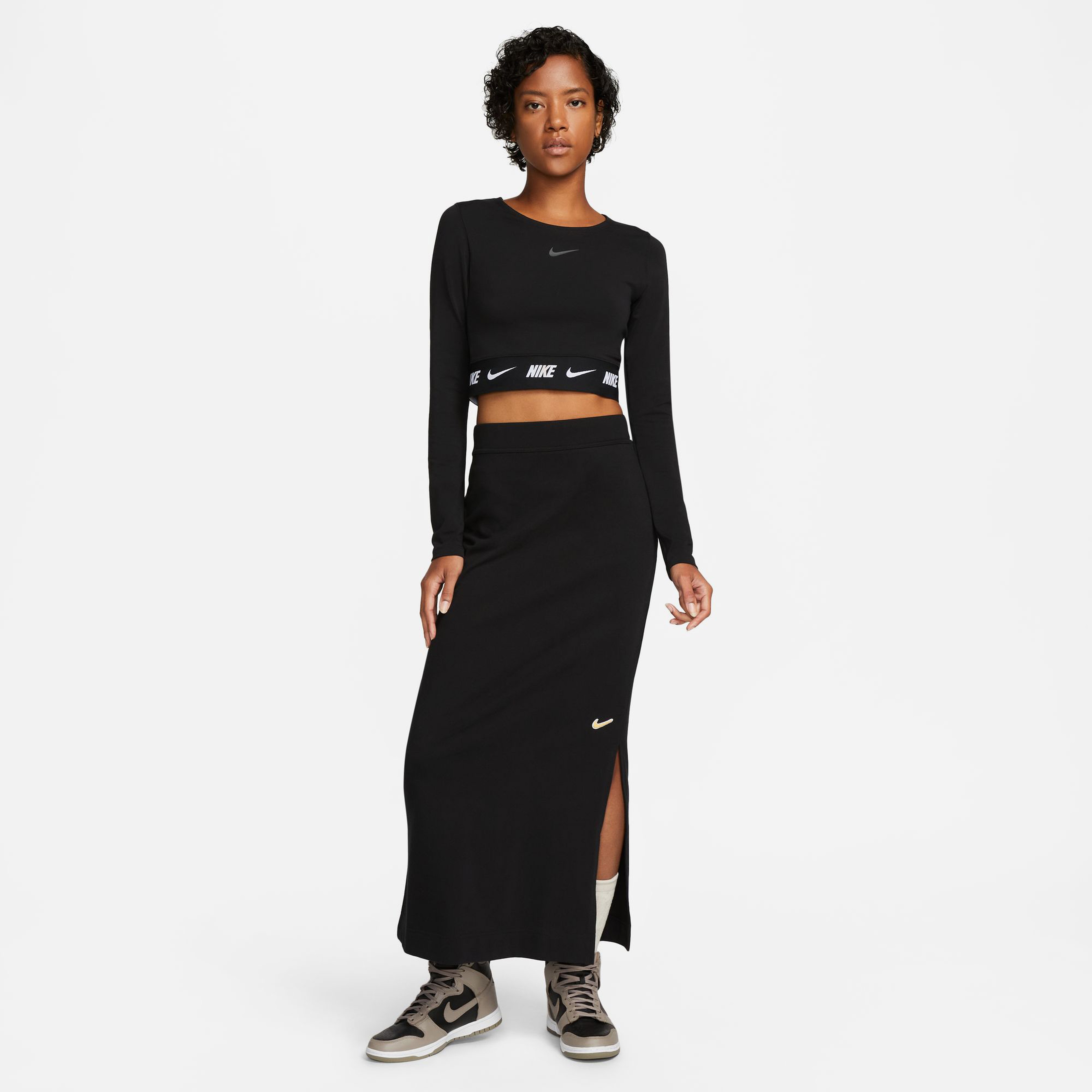 Nike Sportswear Kadın Siyah Crop T-Shirt