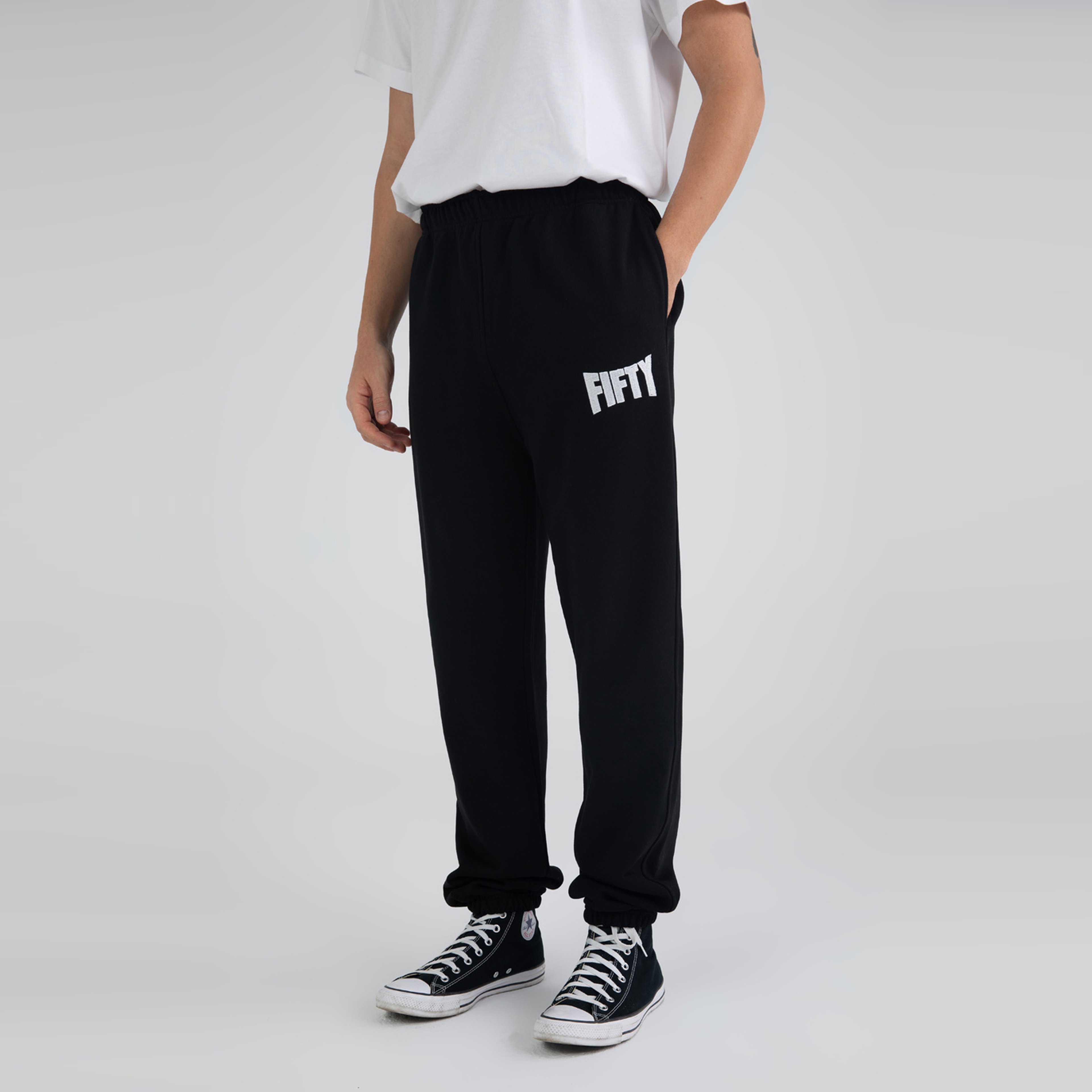 Fifty Pieces Loose Fit Erkek Siyah Eşofman Altı