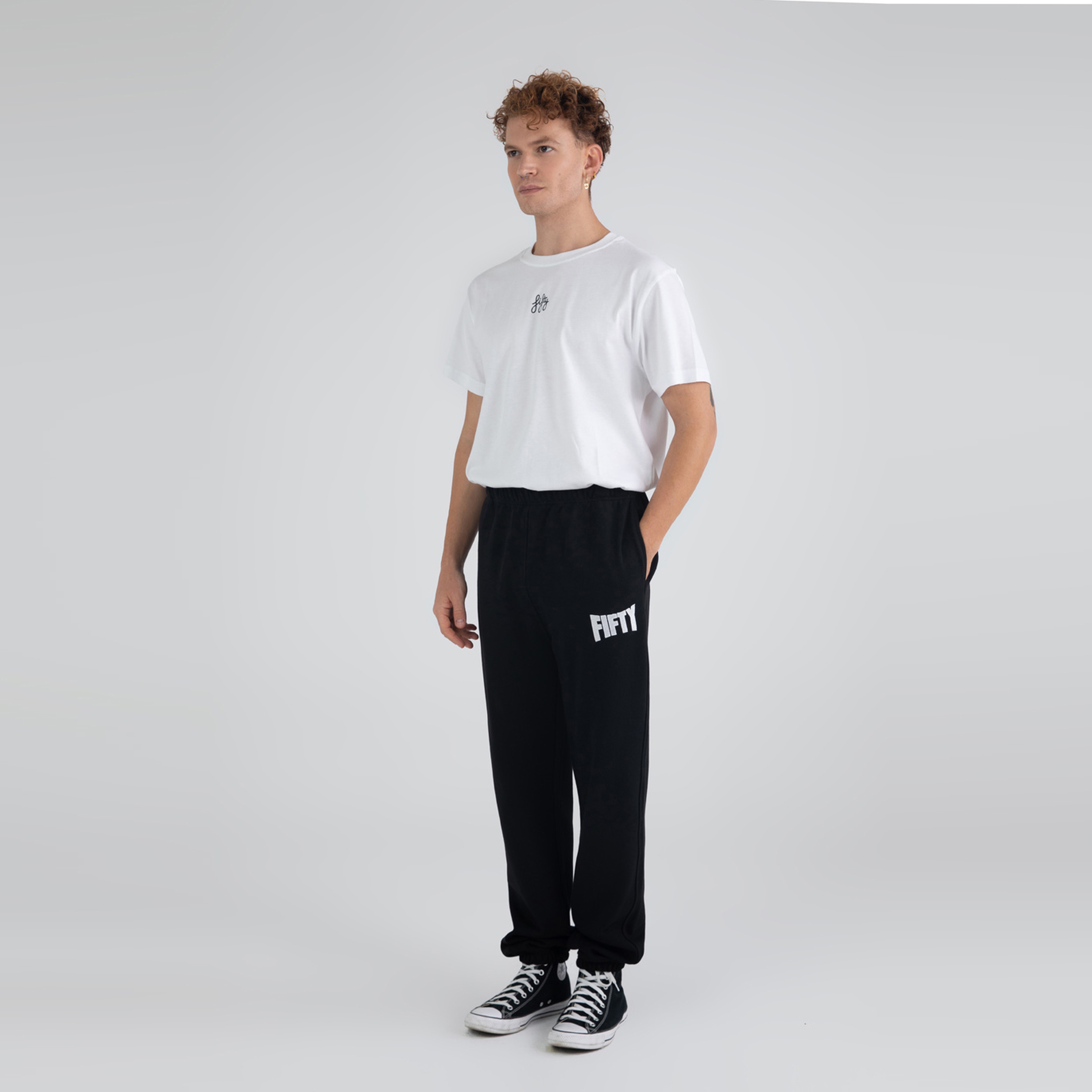 Fifty Pieces Loose Fit Erkek Siyah Eşofman Altı