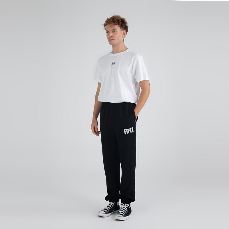 Fifty Pieces Loose Fit Erkek Siyah Eşofman Altı