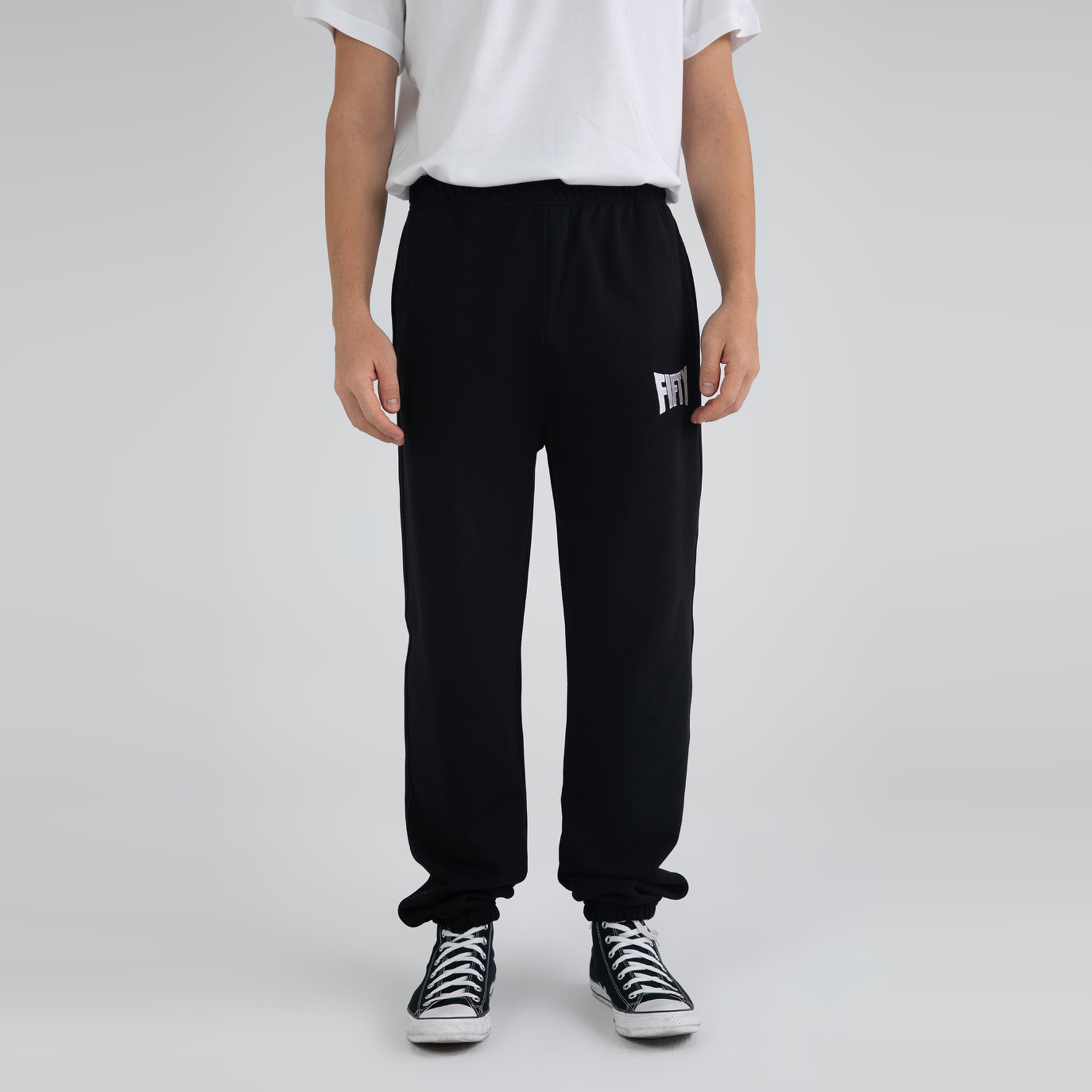 Fifty Pieces Loose Fit Erkek Siyah Eşofman Altı