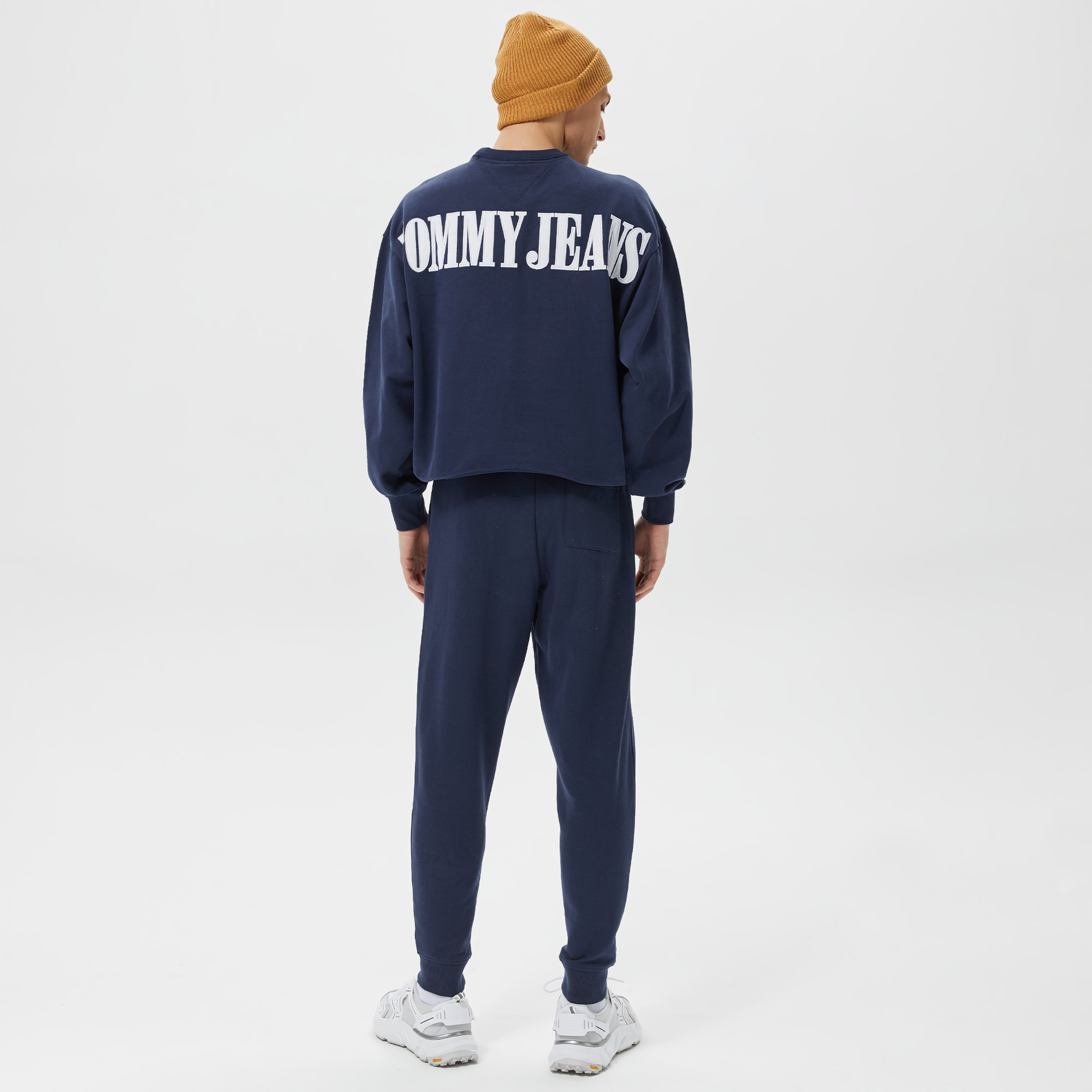 Tommy Jeans Regular Linear Erkek Mavi Eşofman Altı