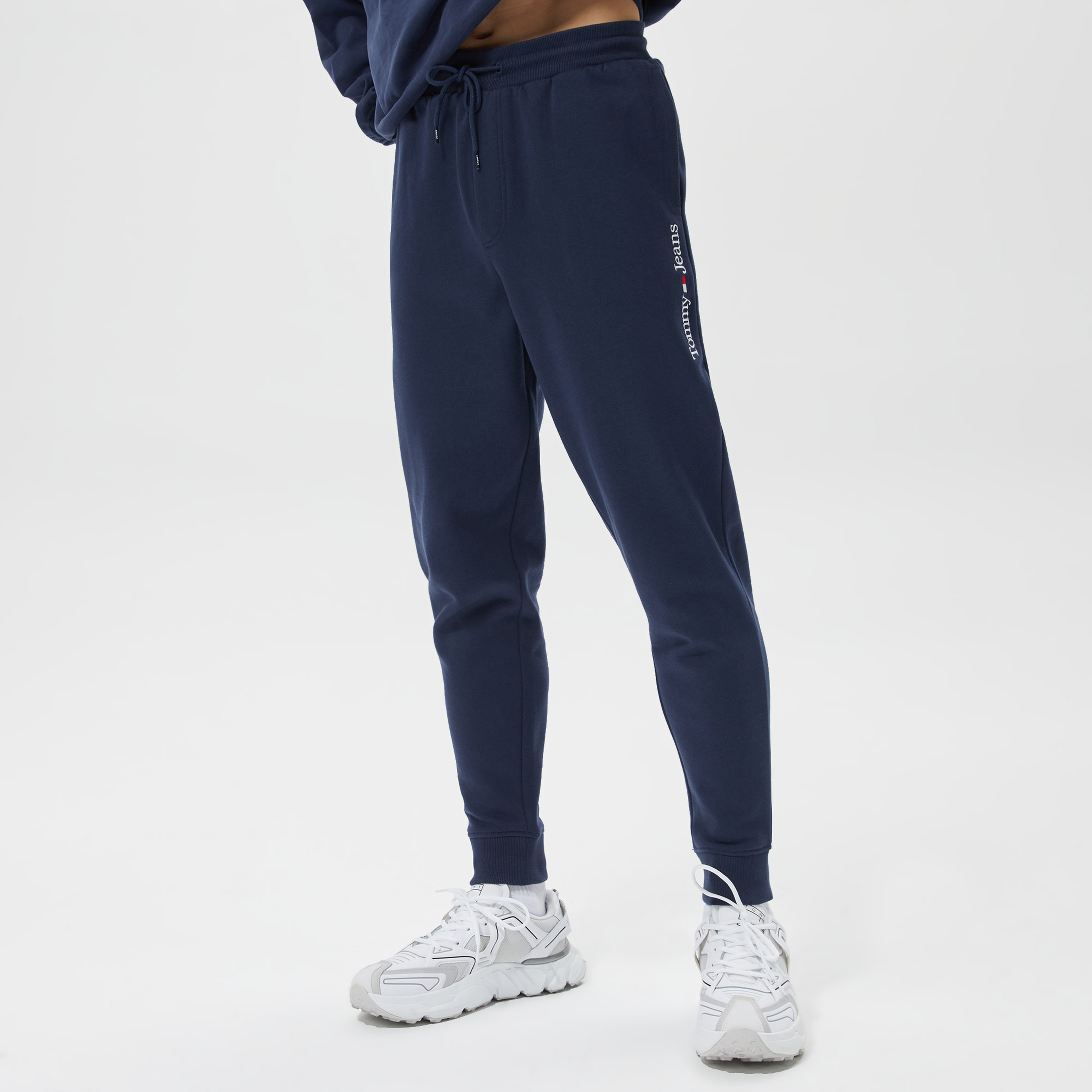 Tommy Jeans Regular Linear Erkek Mavi Eşofman Altı