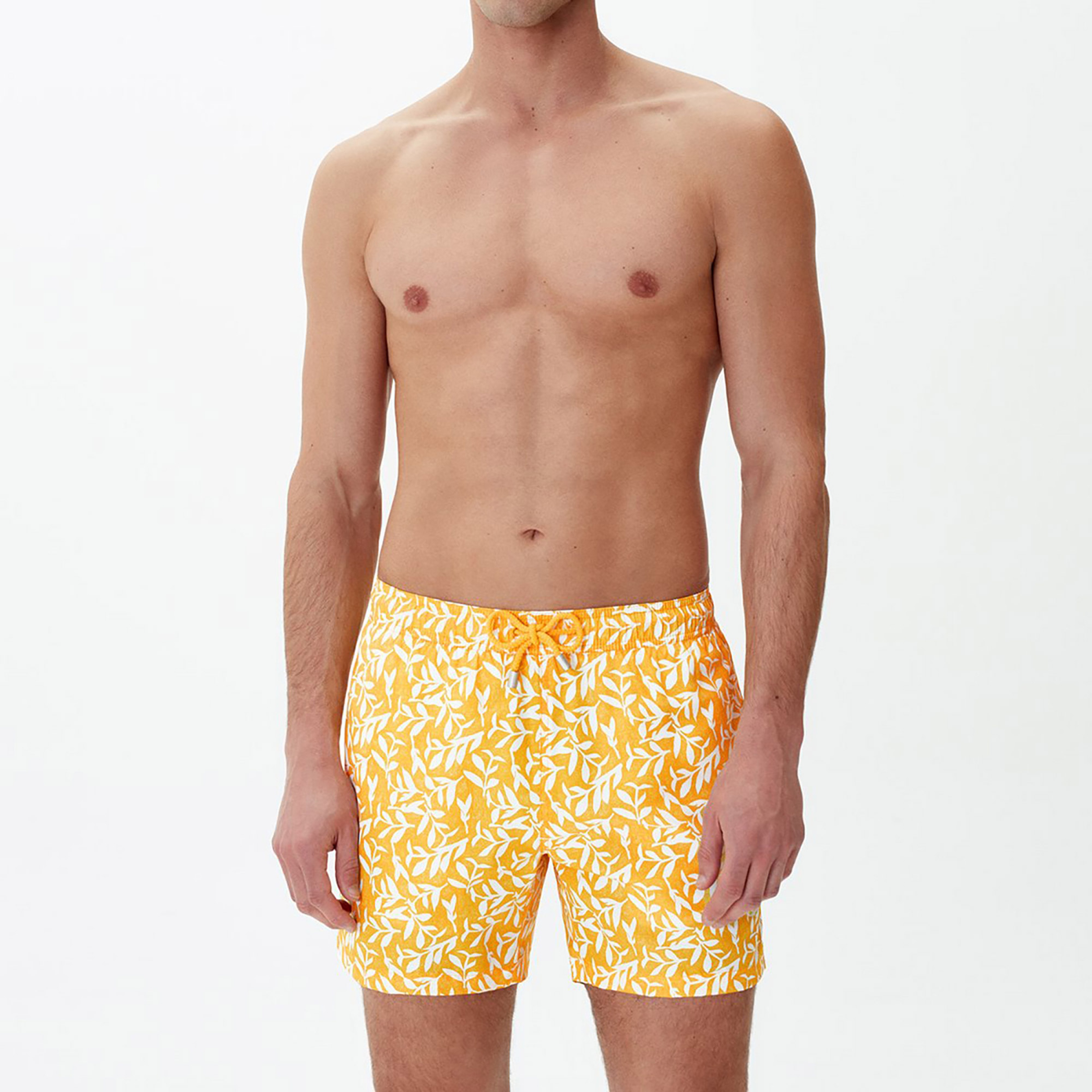 Bluemint Logan Erkek Sunset Leaves Sarı Mayo Şort
