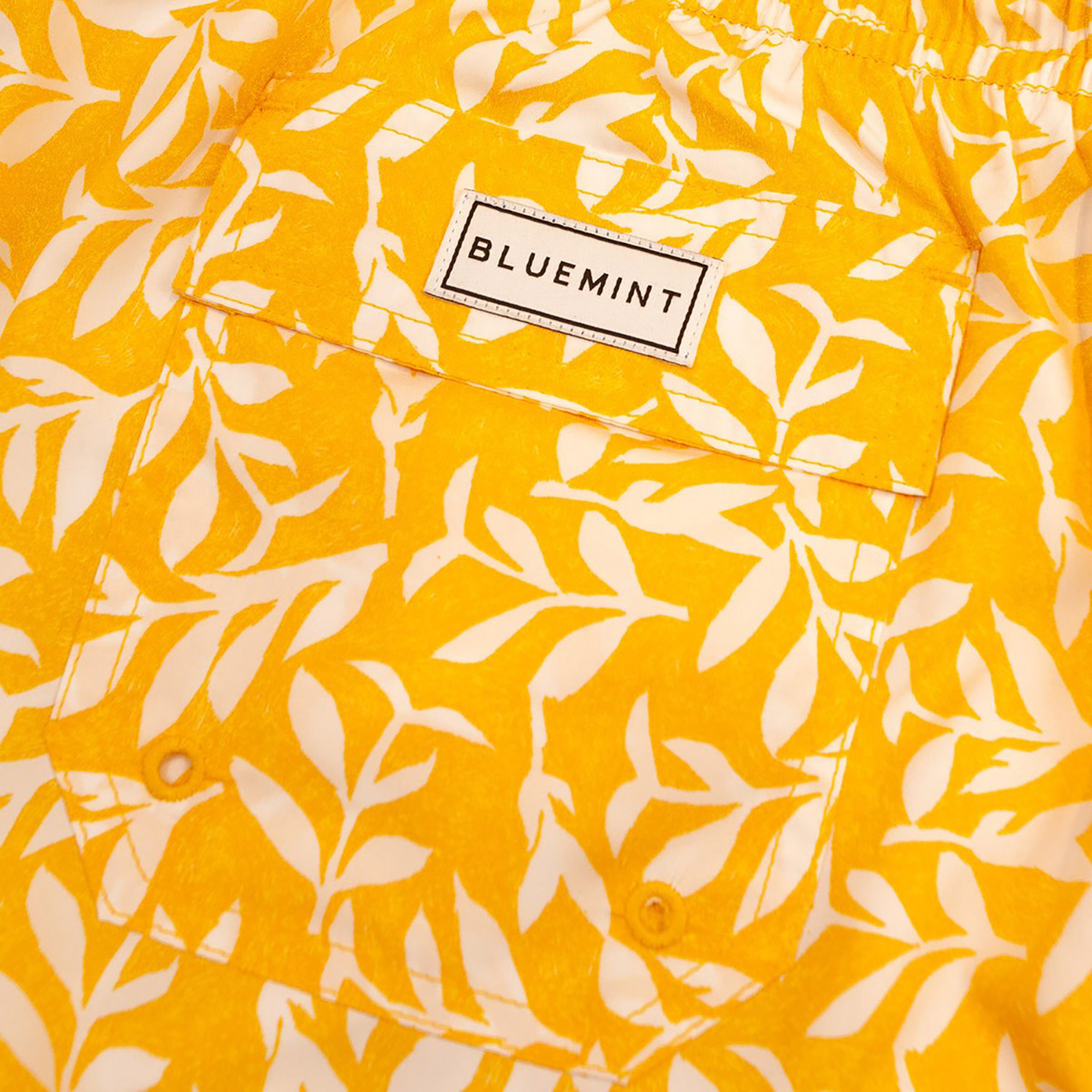 Bluemint Logan Erkek Sunset Leaves Sarı Mayo Şort