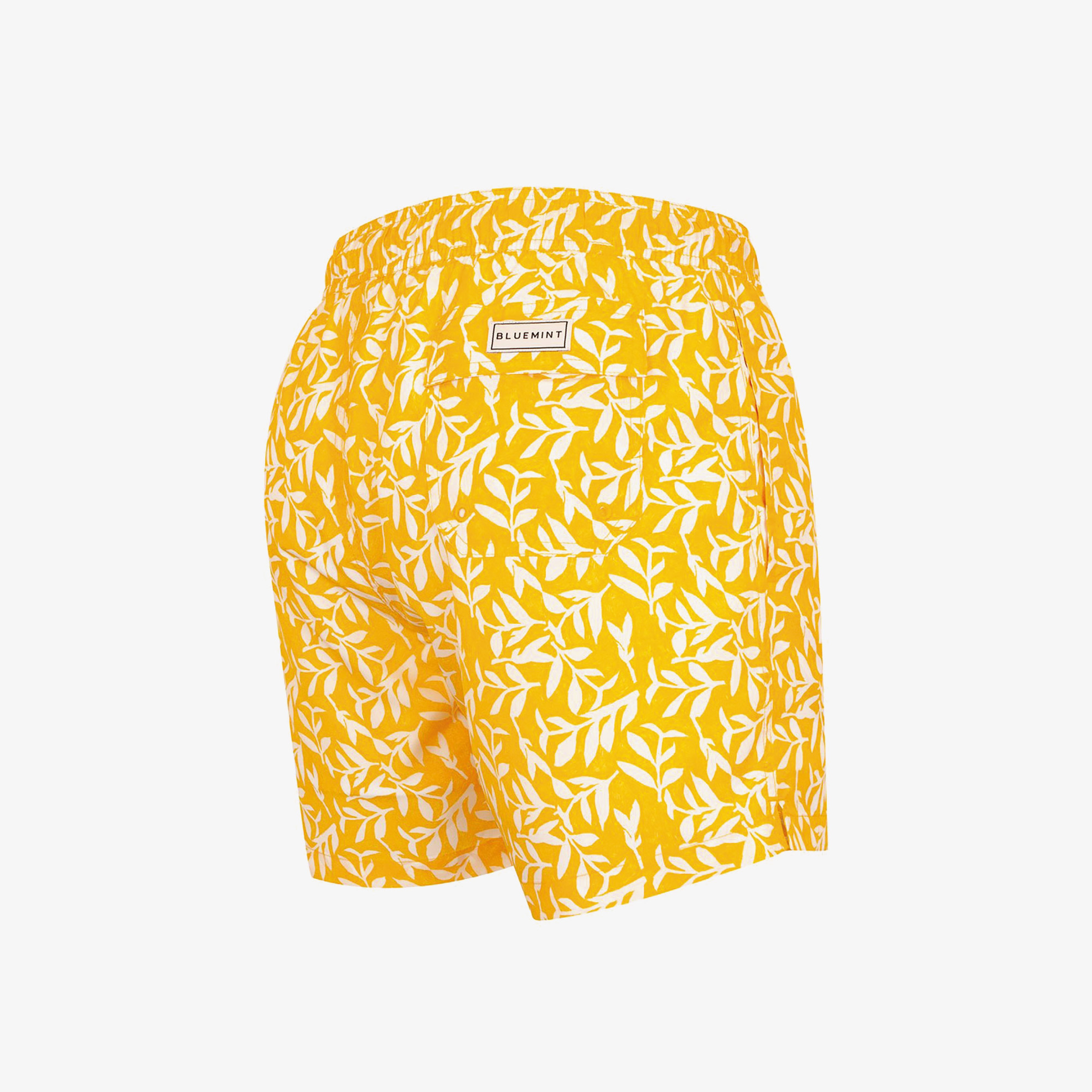 Bluemint Logan Erkek Sunset Leaves Sarı Mayo Şort