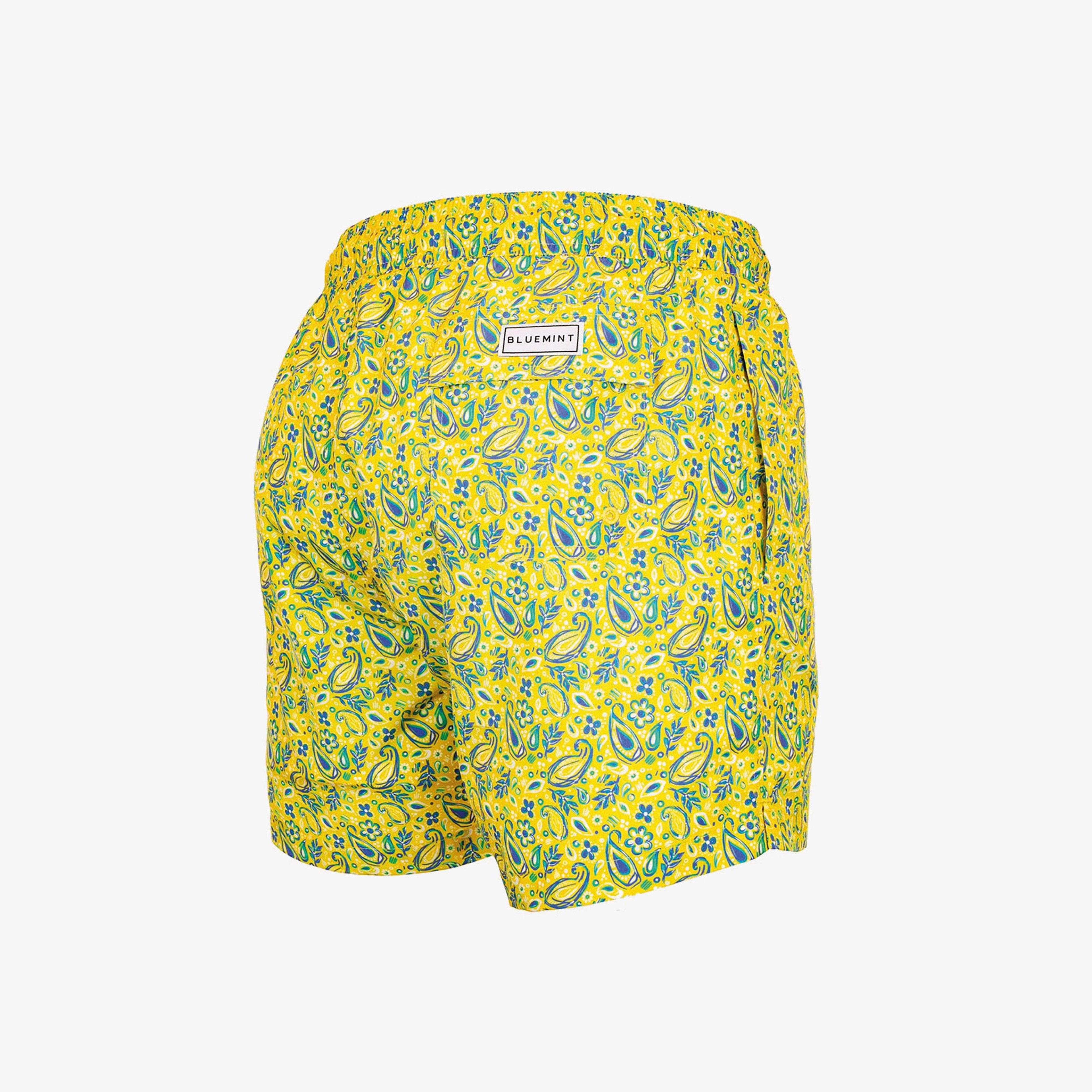 Bluemint Logan Erkek Paisley Sarı Mayo Şort