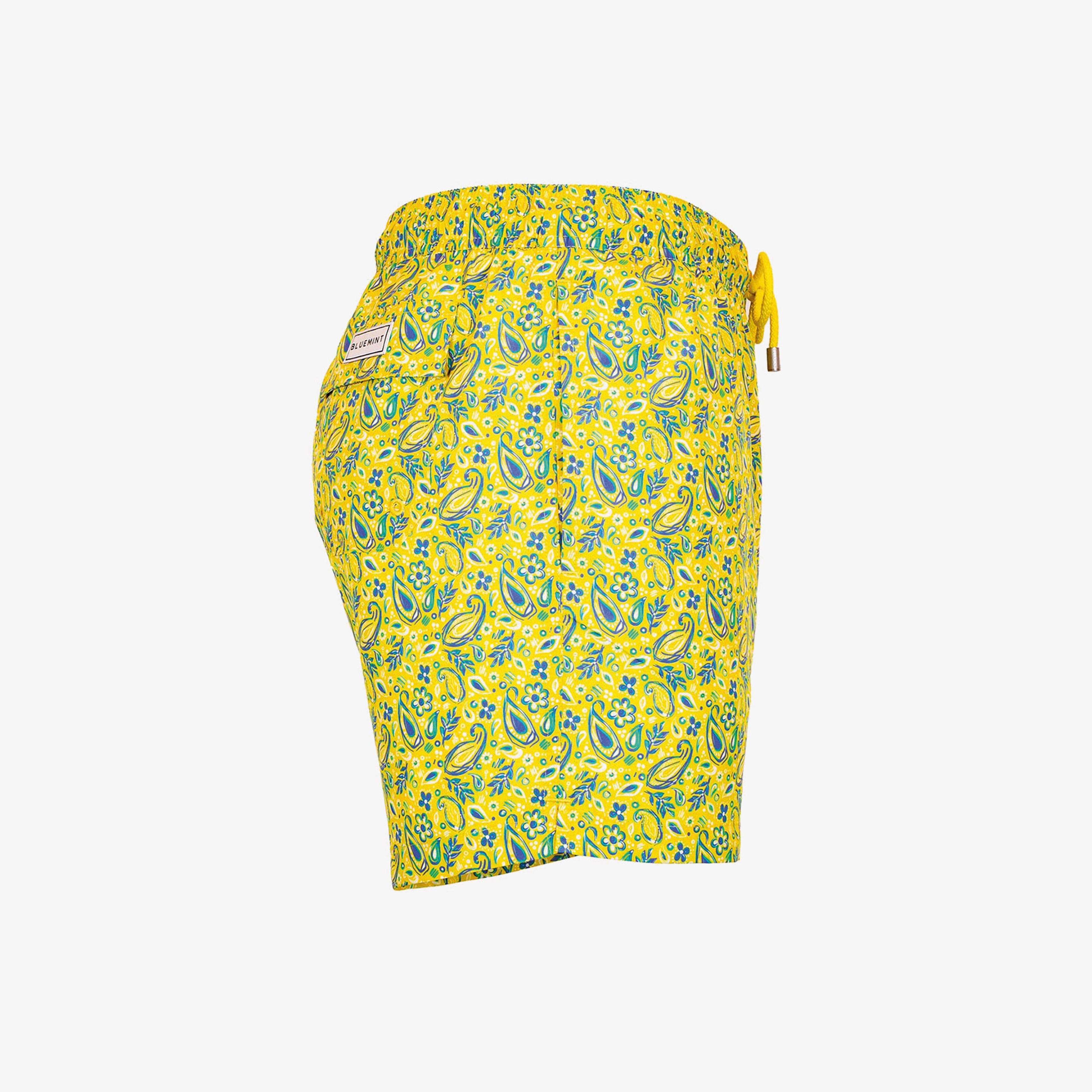 Bluemint Logan Erkek Paisley Sarı Mayo Şort
