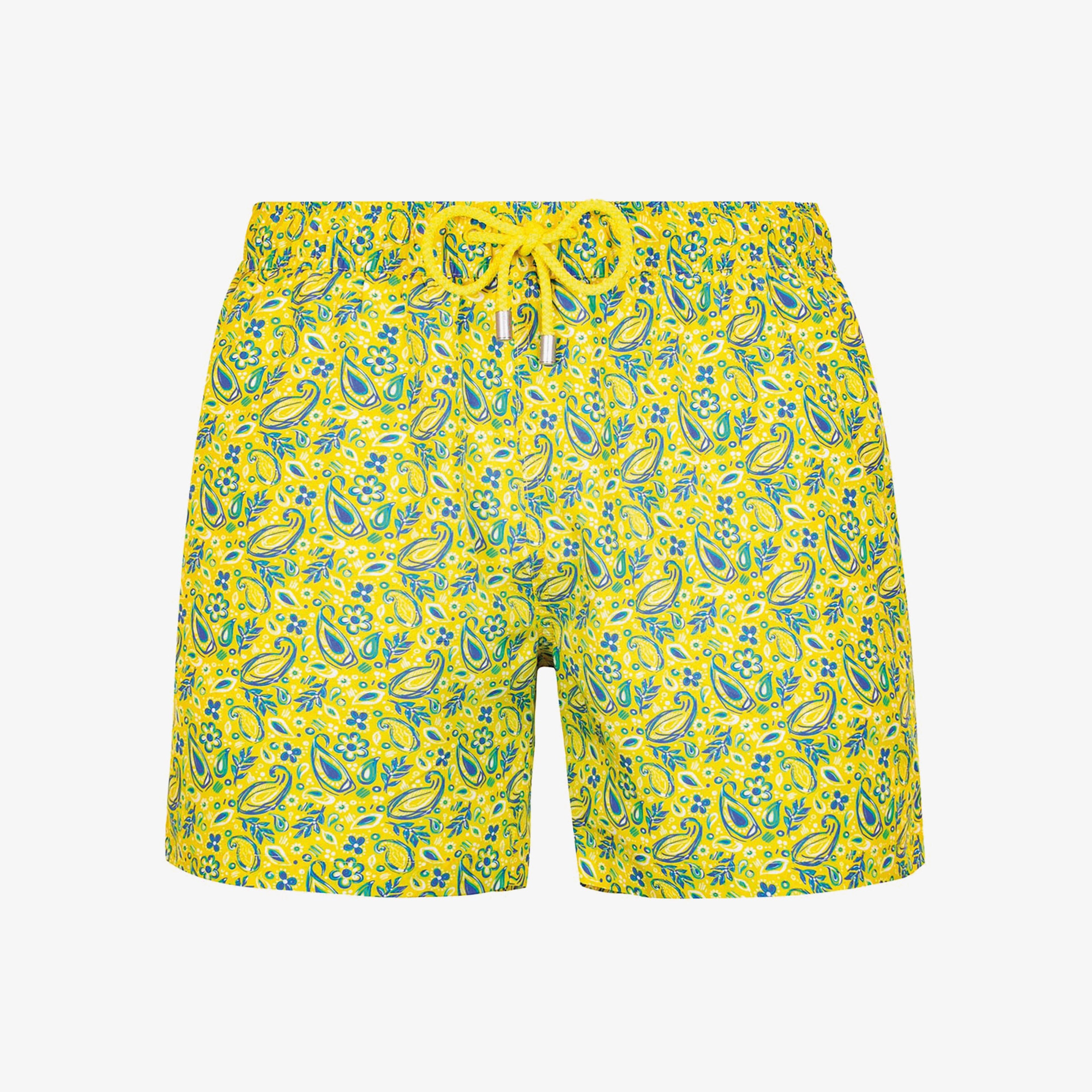 Bluemint Logan Erkek Paisley Sarı Mayo Şort