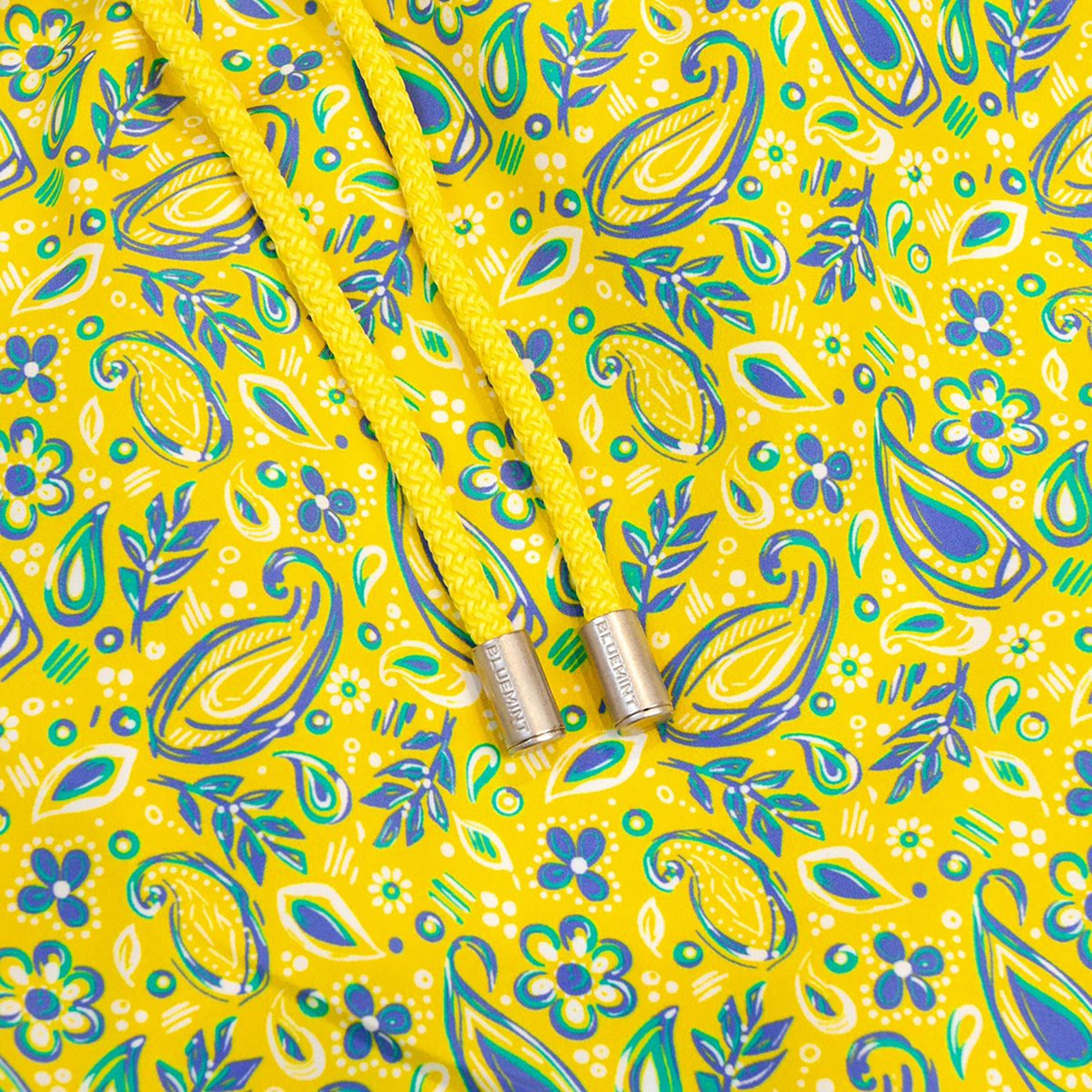 Bluemint Logan Erkek Paisley Sarı Mayo Şort