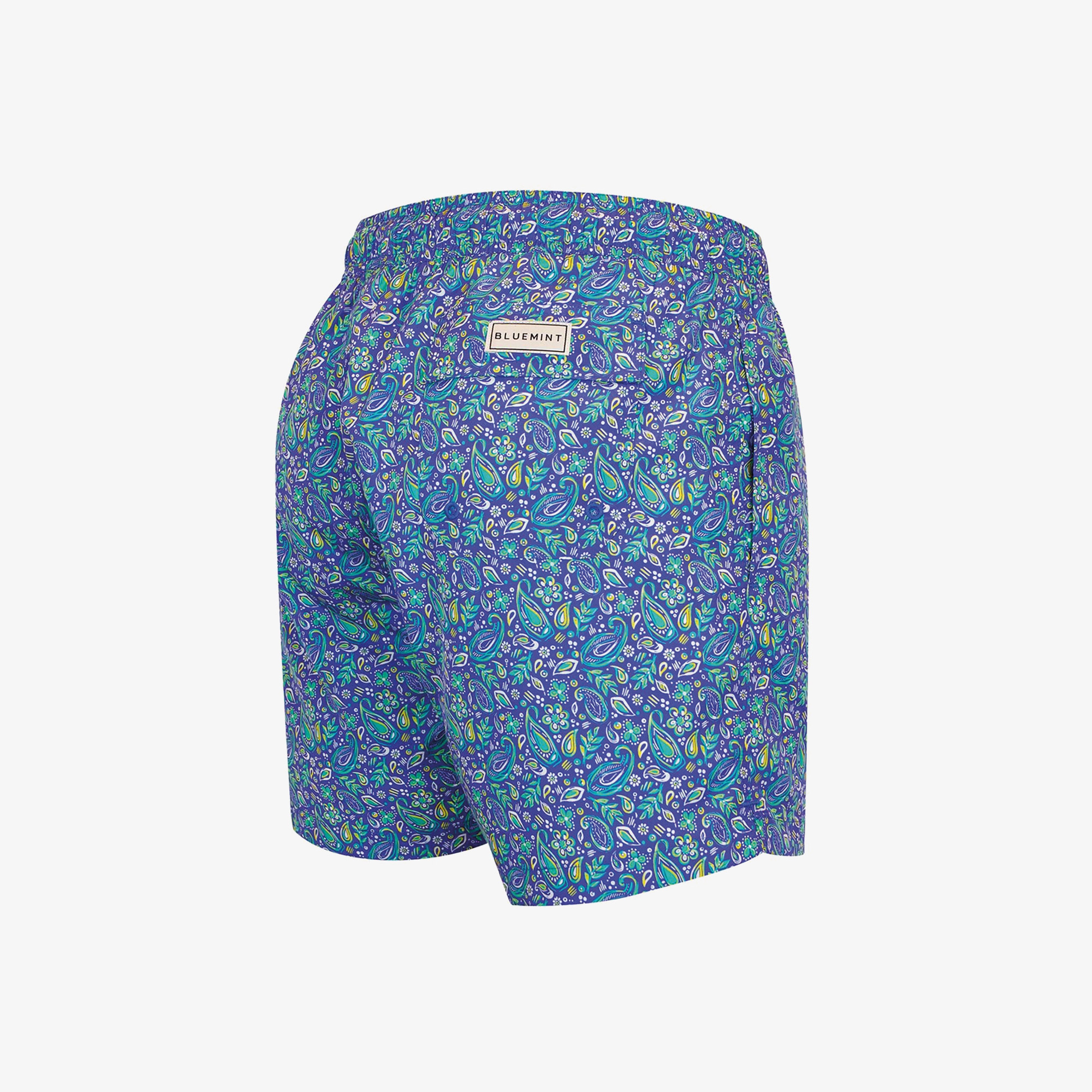 Bluemint Logan Erkek Mavi Paisley Mayo Şort