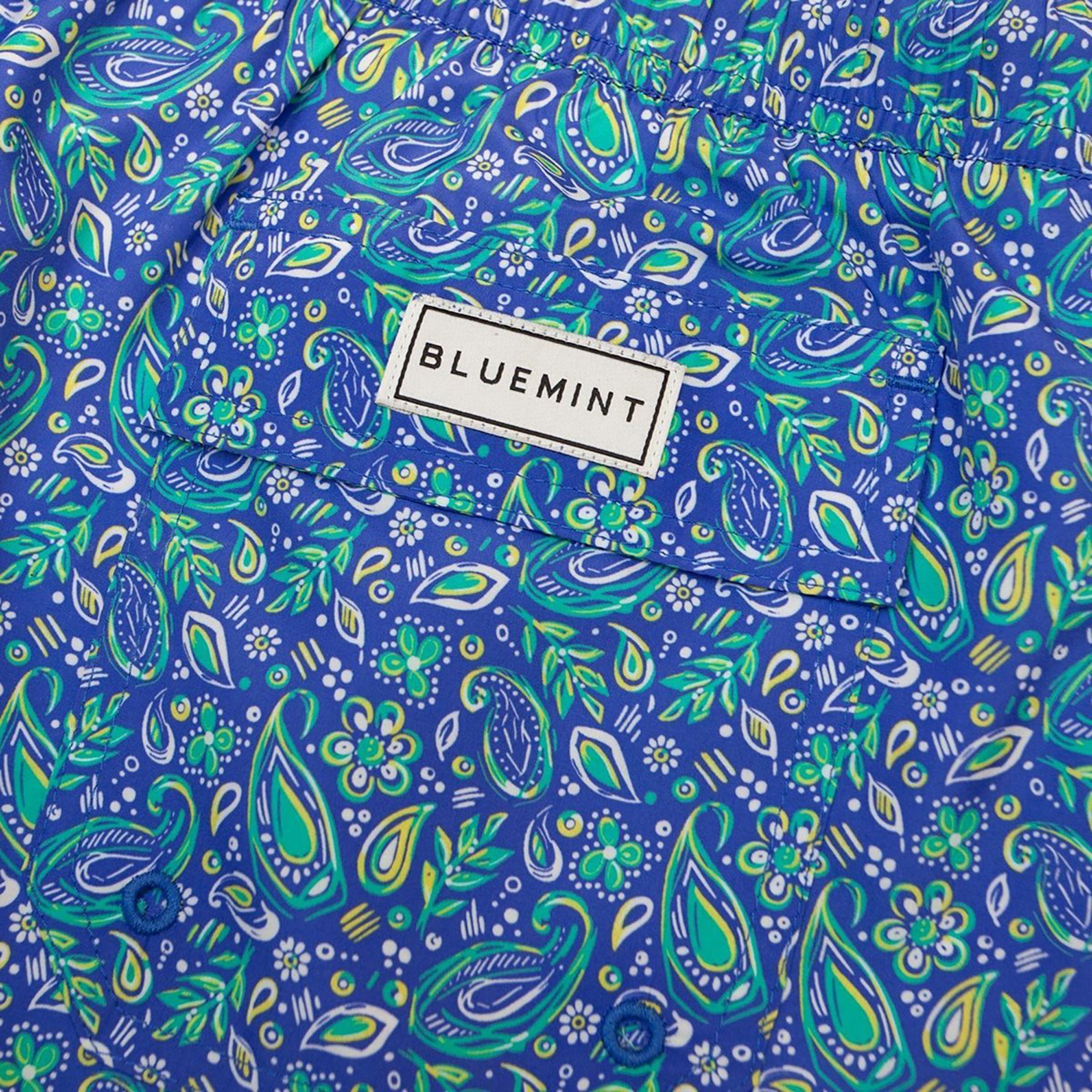 Bluemint Logan Erkek Mavi Paisley Mayo Şort