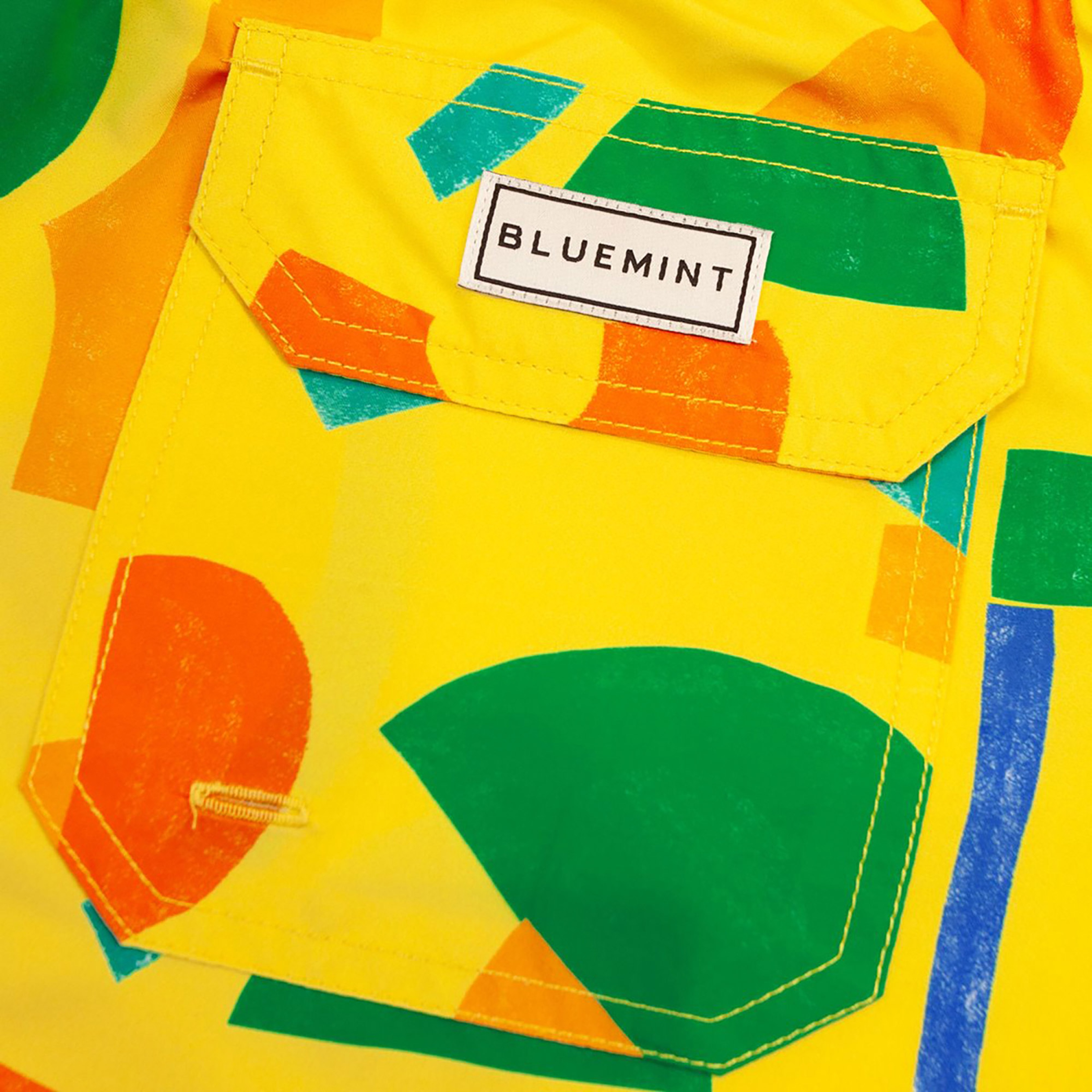 Bluemint Arthus Erkek Sarı Marks Mayo Şort