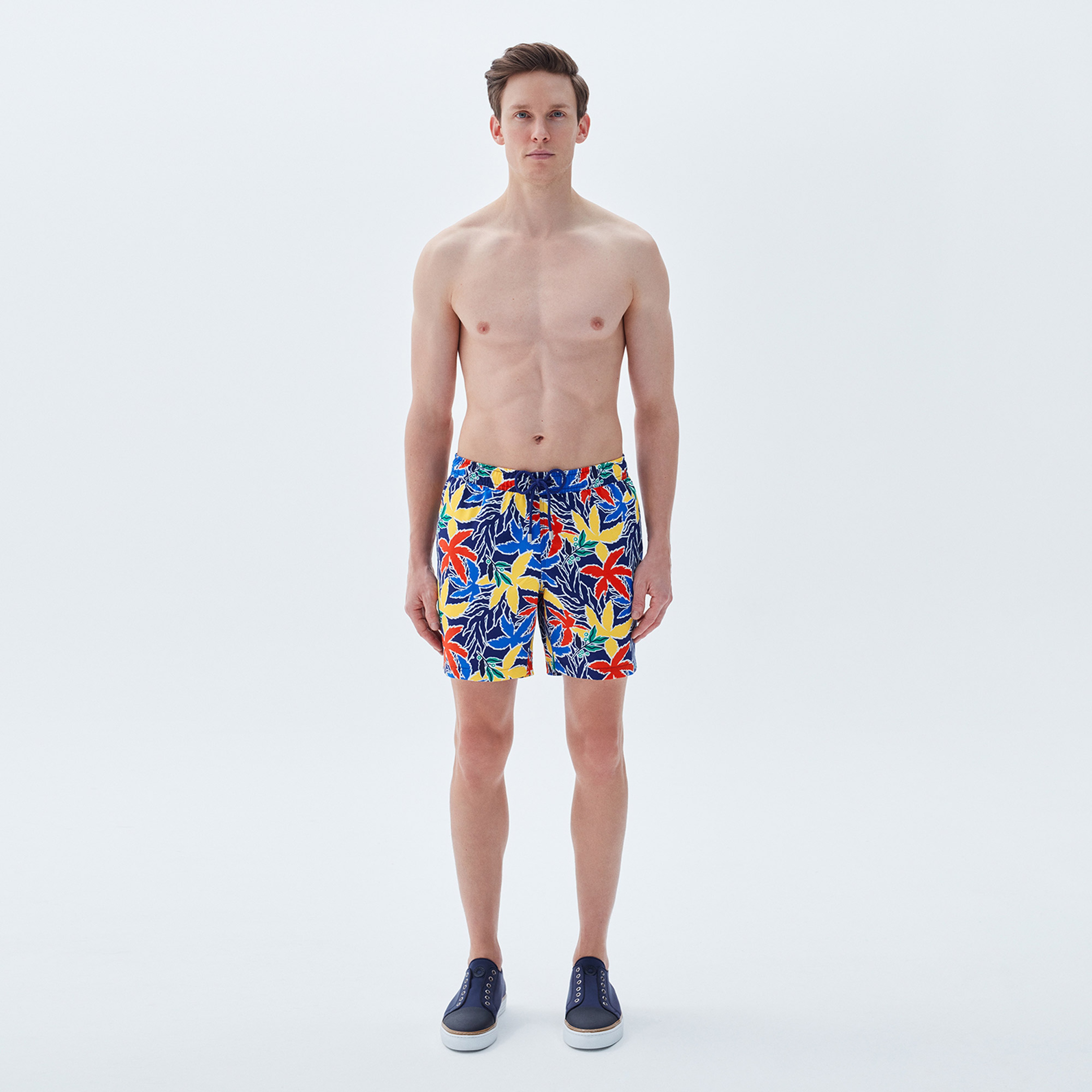 Bluemint Arthus Erkek Renkli Leaves Mayo Şort