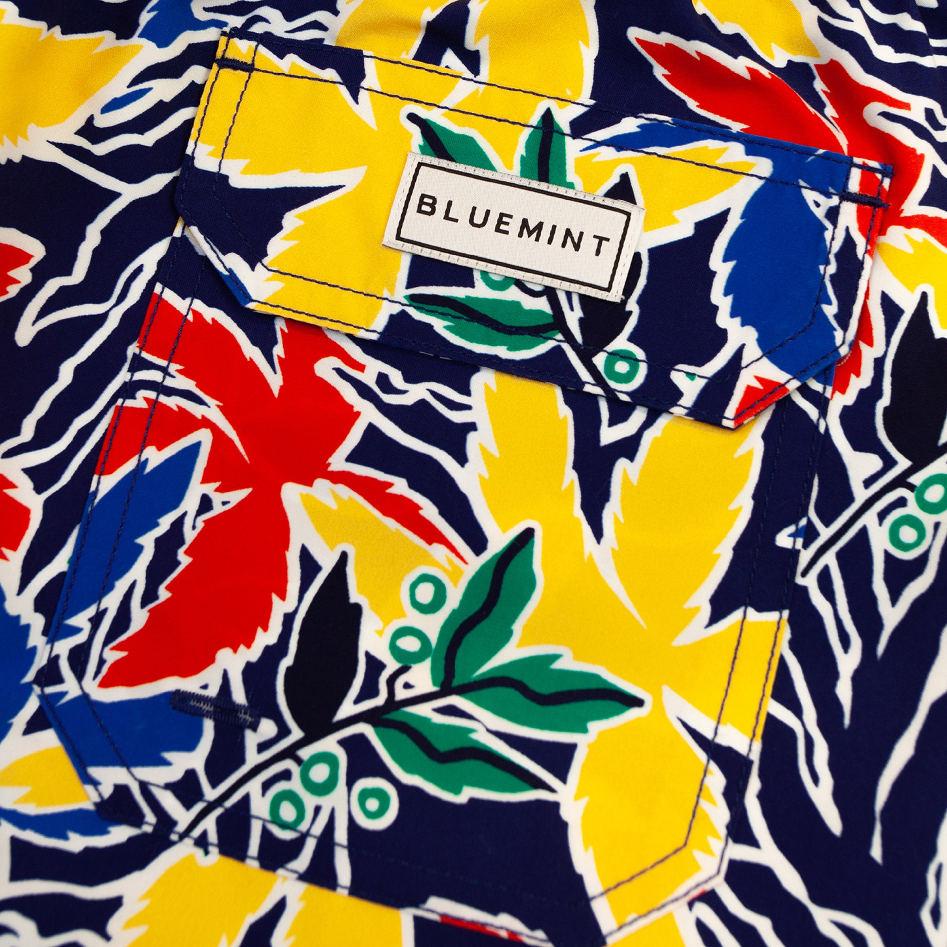 Bluemint Arthus Erkek Renkli Leaves Mayo Şort