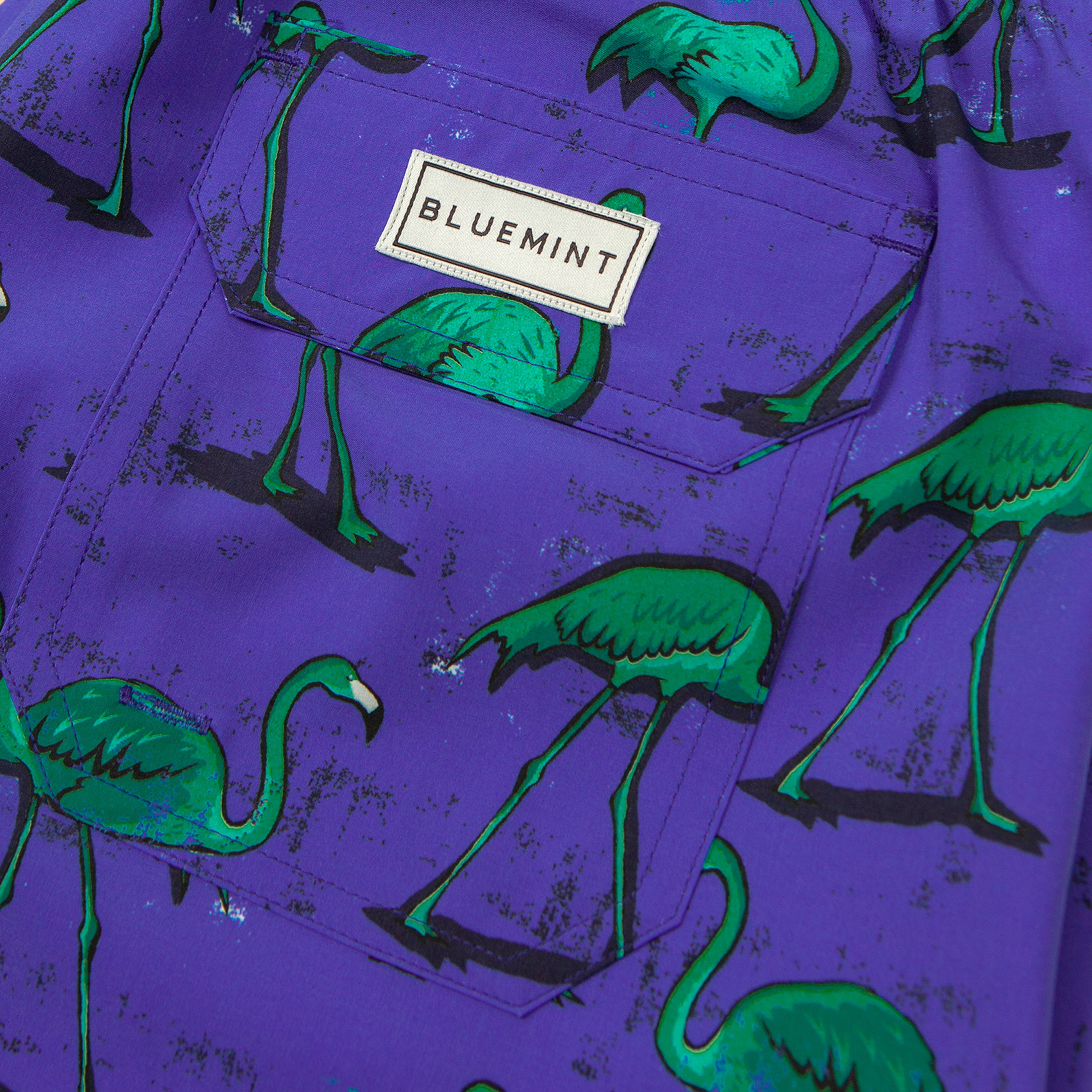 Bluemint Arthus Stretch Erkek Plum Flamingo Mor Mayo Şort