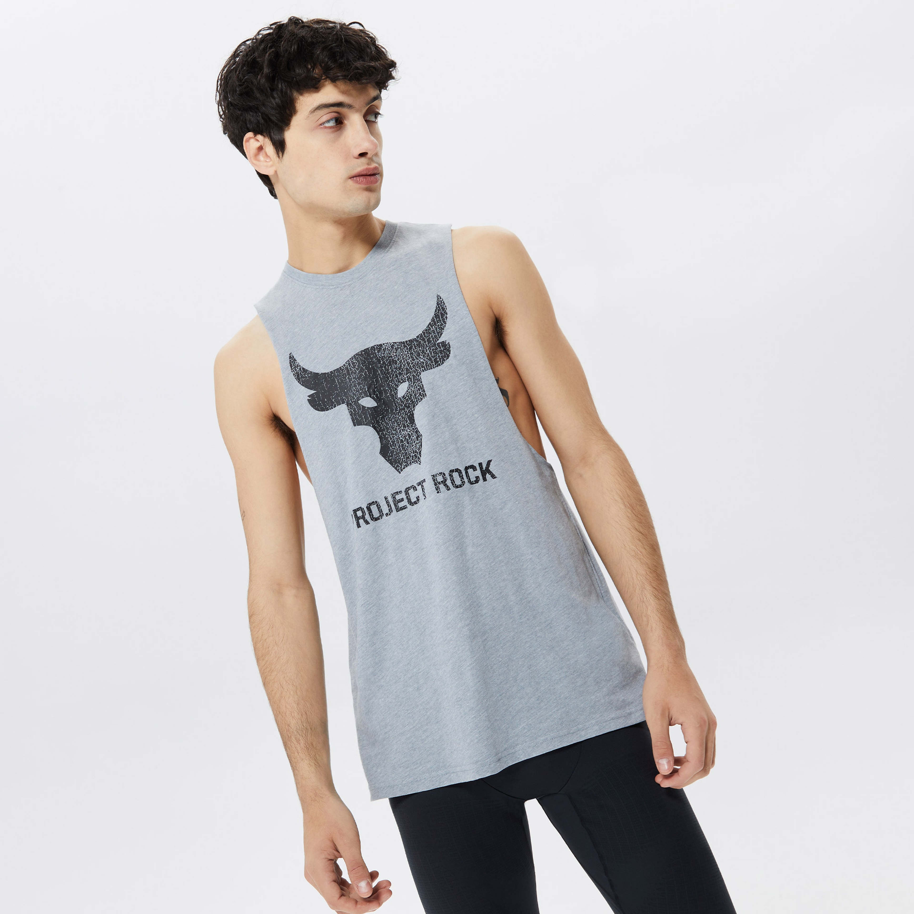 Under Armour Rock Brahma Bull Tank Erkek Gri T-Shirt