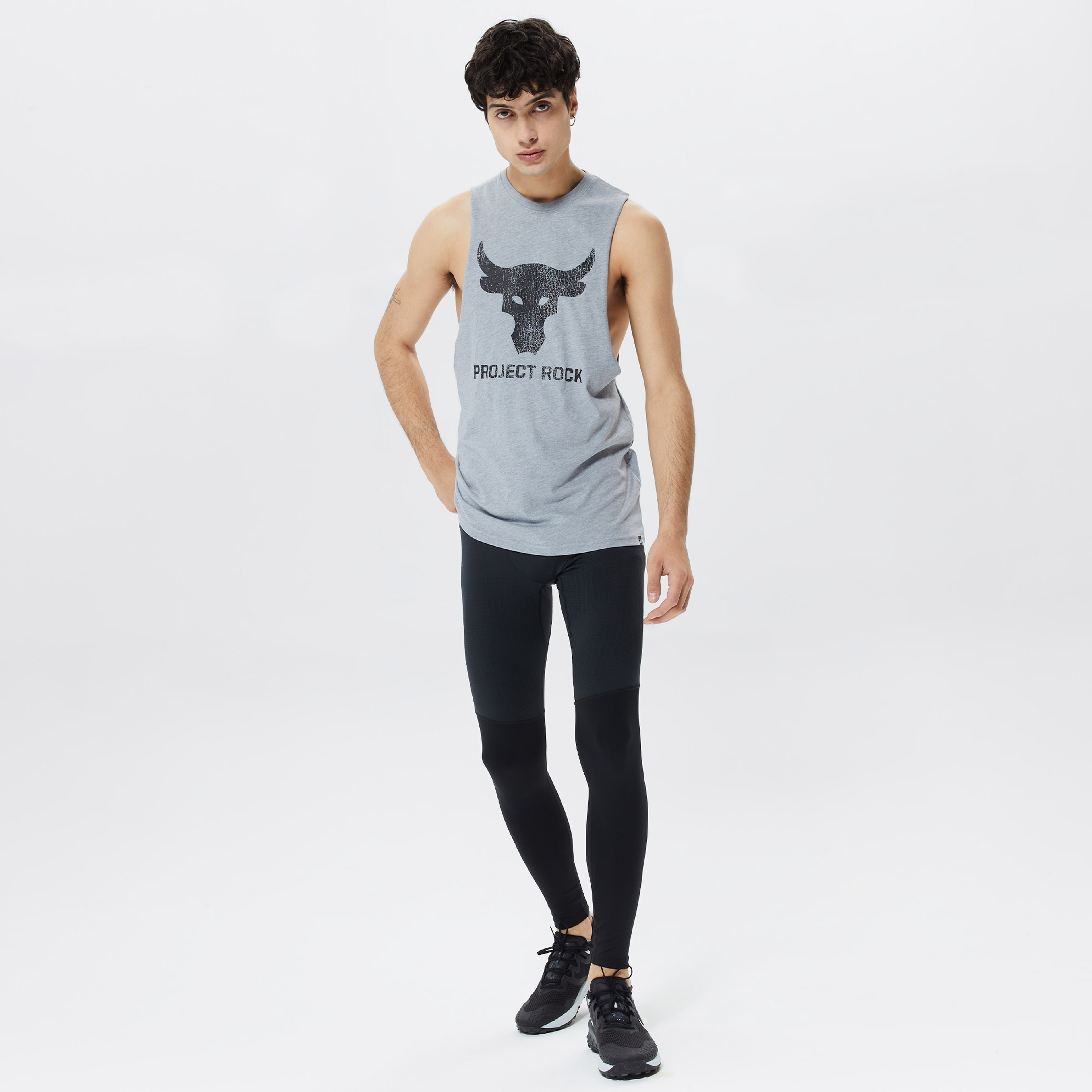 Under Armour Rock Brahma Bull Tank Erkek Gri T-Shirt
