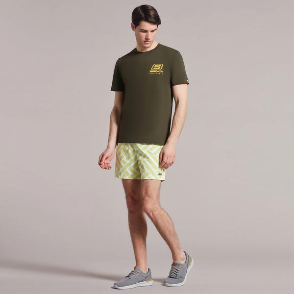 Skechers Swimwear Printed 5Inch Swim Erkek Yeşil Deniz Şortu